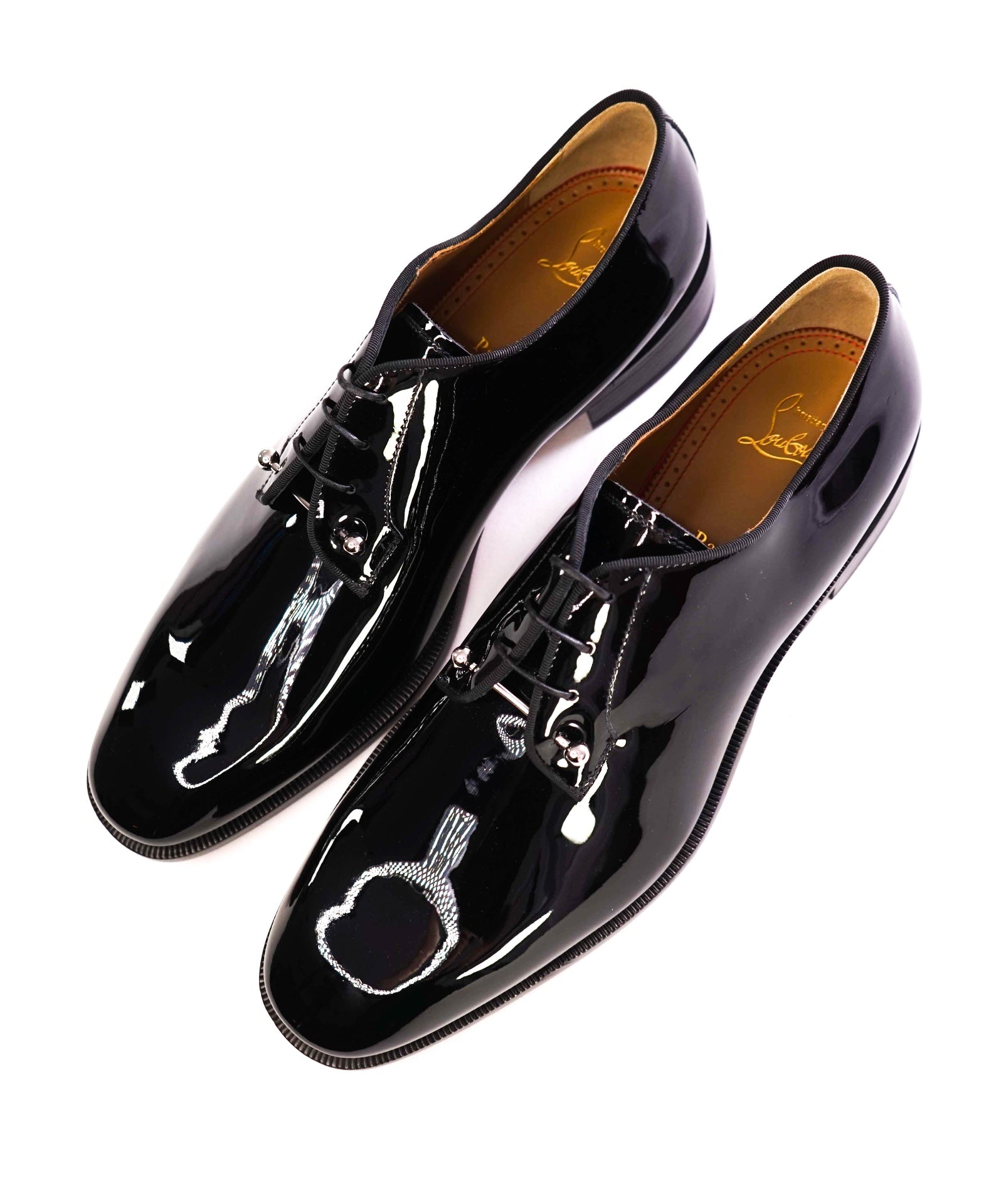 $1,250 Christian Louboutin "Chambeliss" Black Patent Oxfords US 11 (44EU)