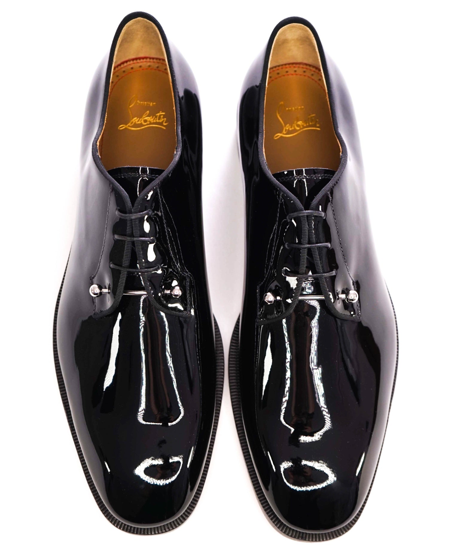 $1,250 Christian Louboutin "Chambeliss" Black Patent Oxfords US 11 (44EU)
