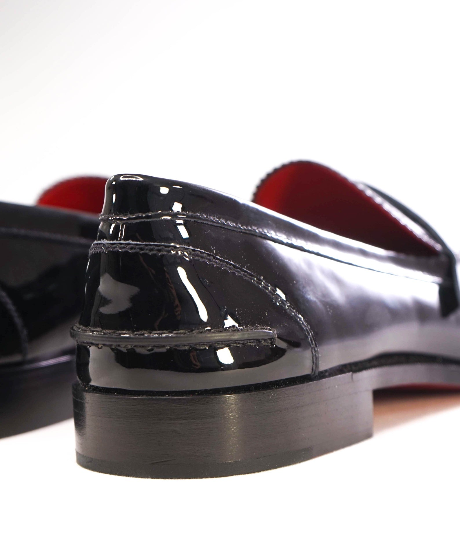 $1,145 CHRISTIAN LOUBOUTIN - *PENNY* Black Patent Loafers US 11 (44EU)