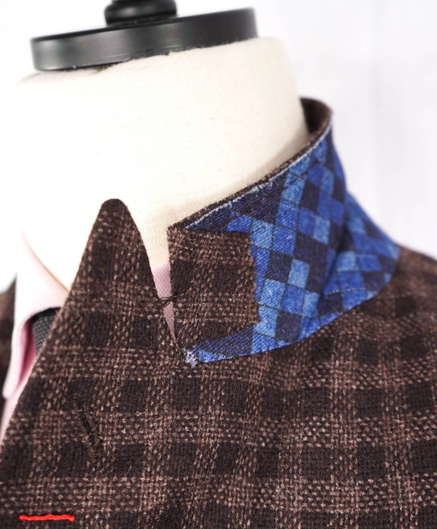 $3,995 ISAIA "DOMENICO" Brown Double Breasted Wool/Silk Blazer 42R
