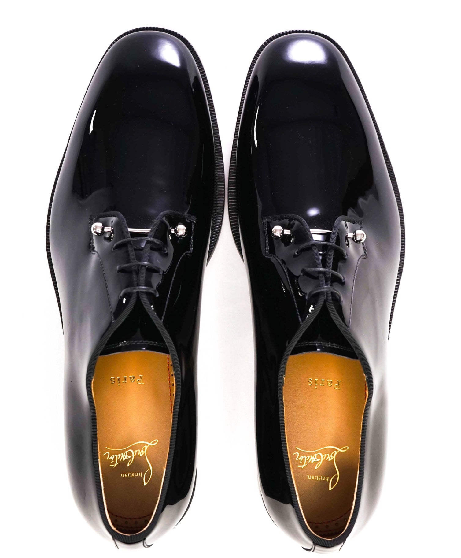 $1,250 Christian Louboutin "Chambeliss" Black Patent Oxfords US 11 (44EU)