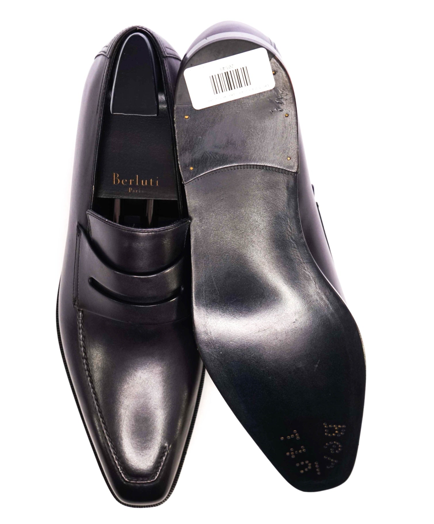 $2,480 Berluti "ANDY" Gray/Back Patina Leather Loafers 11.5 US (10.5UK)