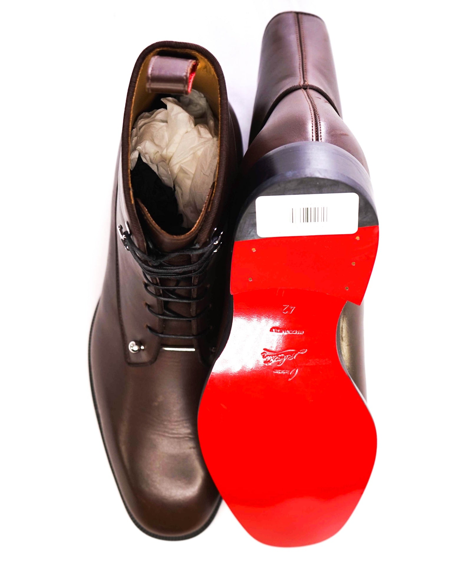 $1,445 Christian Louboutin "Chambeli" Brown Boots Leather US 9 (42EU)