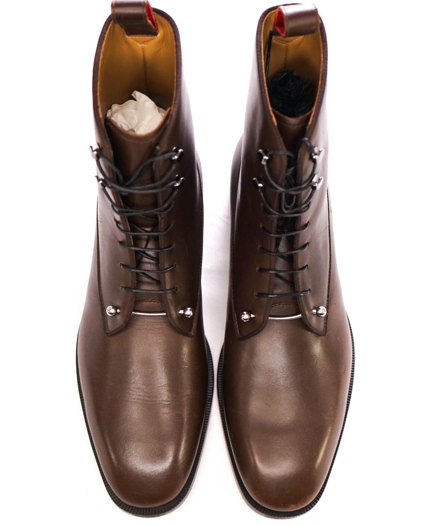 $1,445 Christian Louboutin "Chambeli" Brown Boots Leather US 9 (42EU)