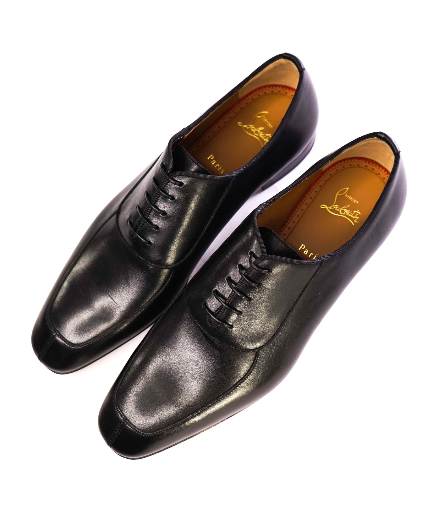 $1,250 CHRISTIAN LOUBOUTIN - *LAFITOCH* Black Lthr Oxfords US 11.5 (44.5EU)