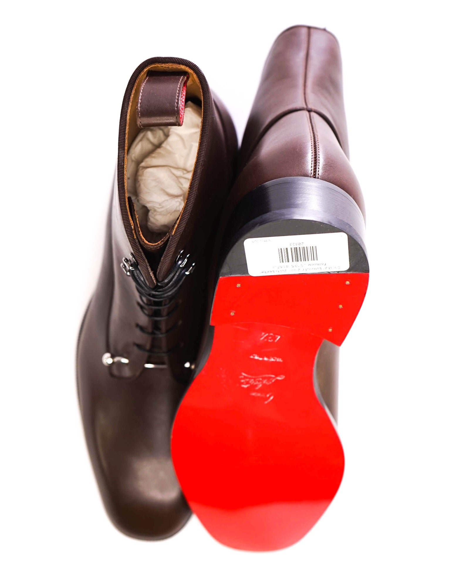 $1,445 Christian Louboutin "Chambeli" Brown Boots Leather US 10.5 (43.5EU)