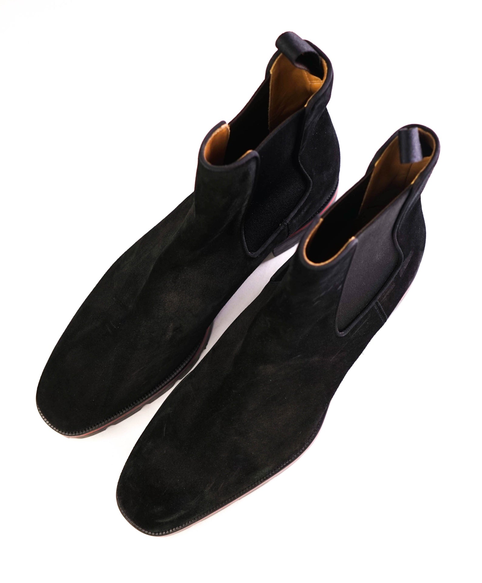 $1,300 CHRISTIAN LOUBOUTIN - *ALPINOSOL* Suede Lug Sole Boots US 12.5 (45.5EU)