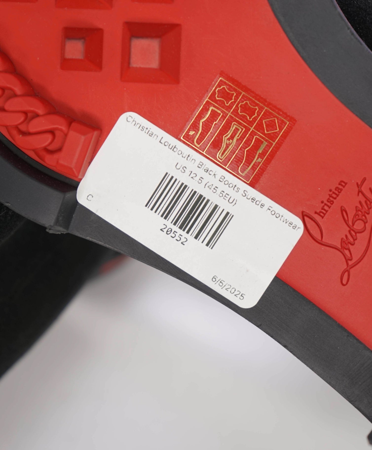 $1,300 CHRISTIAN LOUBOUTIN - *ALPINOSOL* Suede Lug Sole Boots US 12.5 (45.5EU)