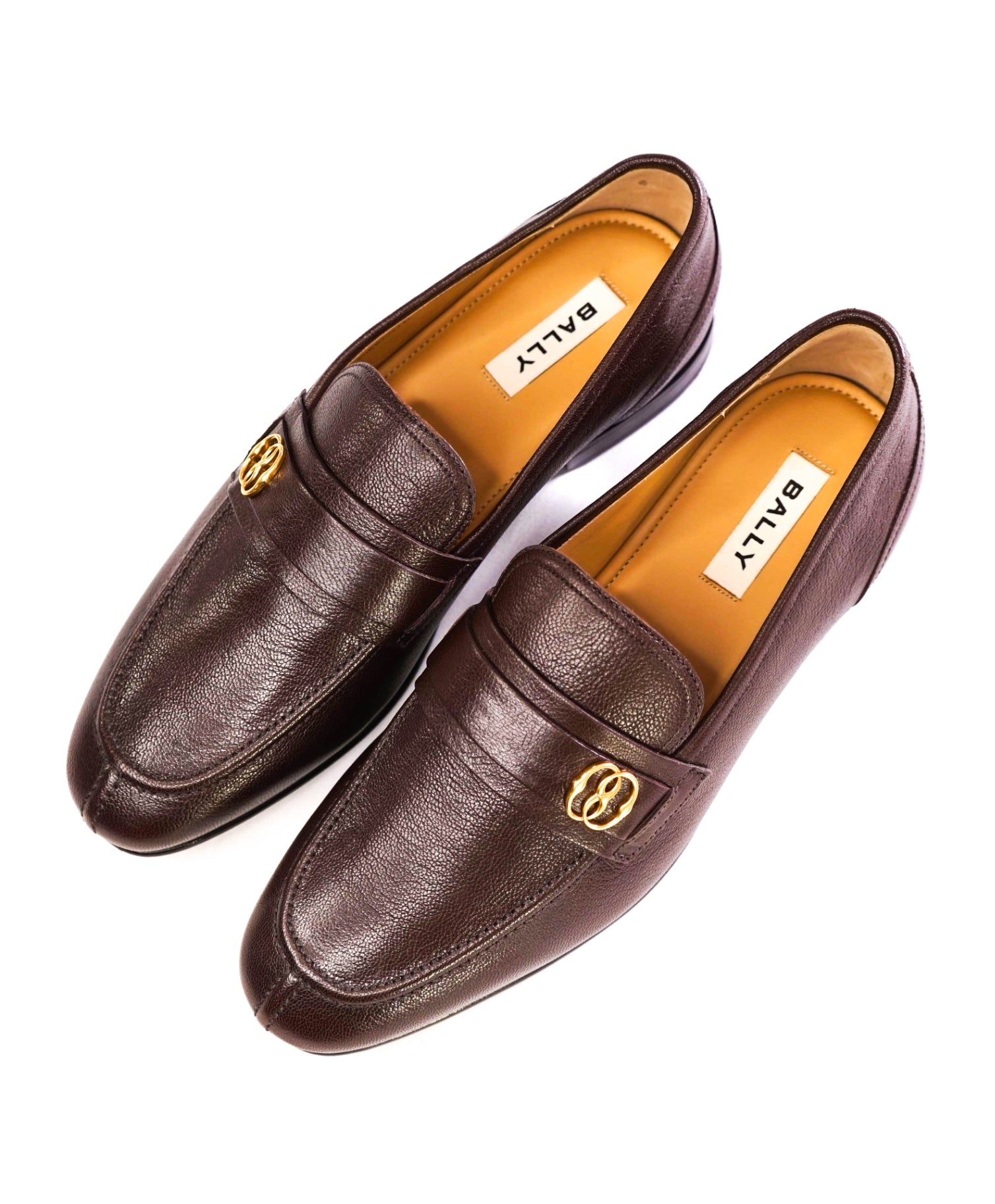 $790 Bally Brown Leather Loafers "SADEI" US 7D (6UK)