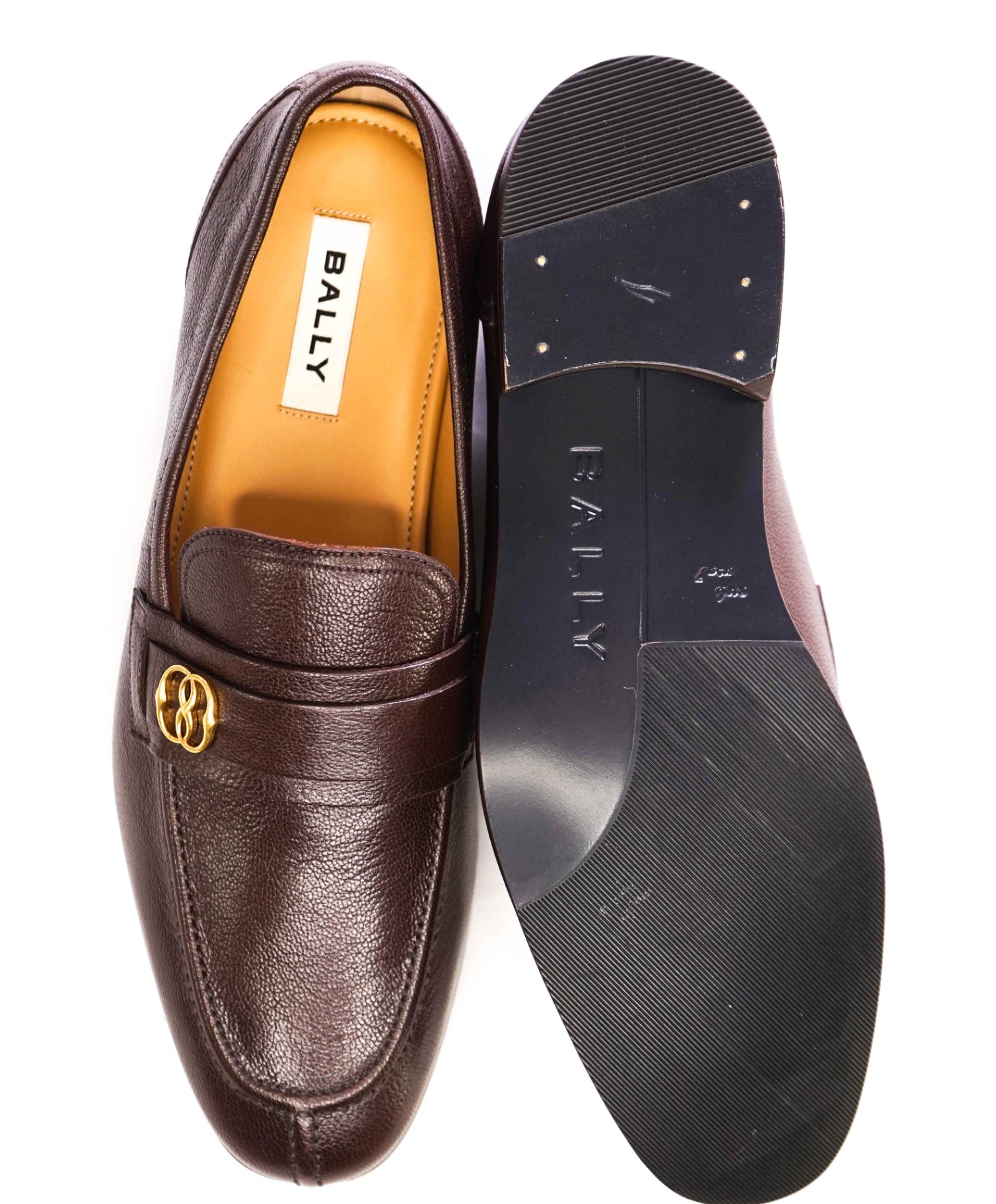 $790 Bally Brown Leather Loafers "SADEI" US 7D (6UK)