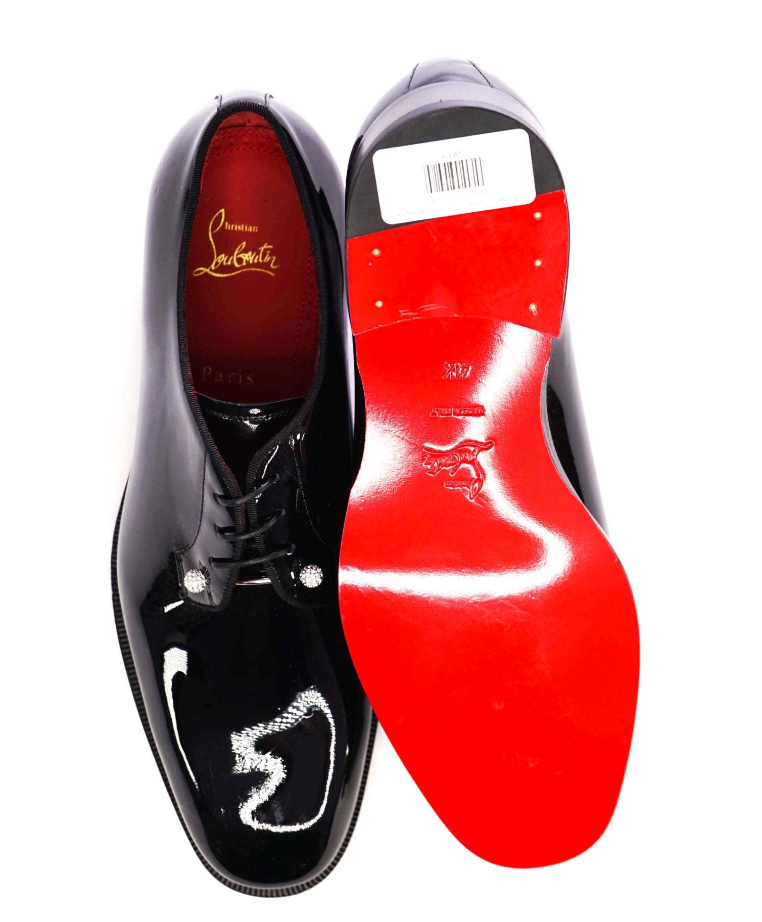 $1,295 Christian Louboutin "Chambeliss Night Strass" Patent Oxfords US 8 (41EU)