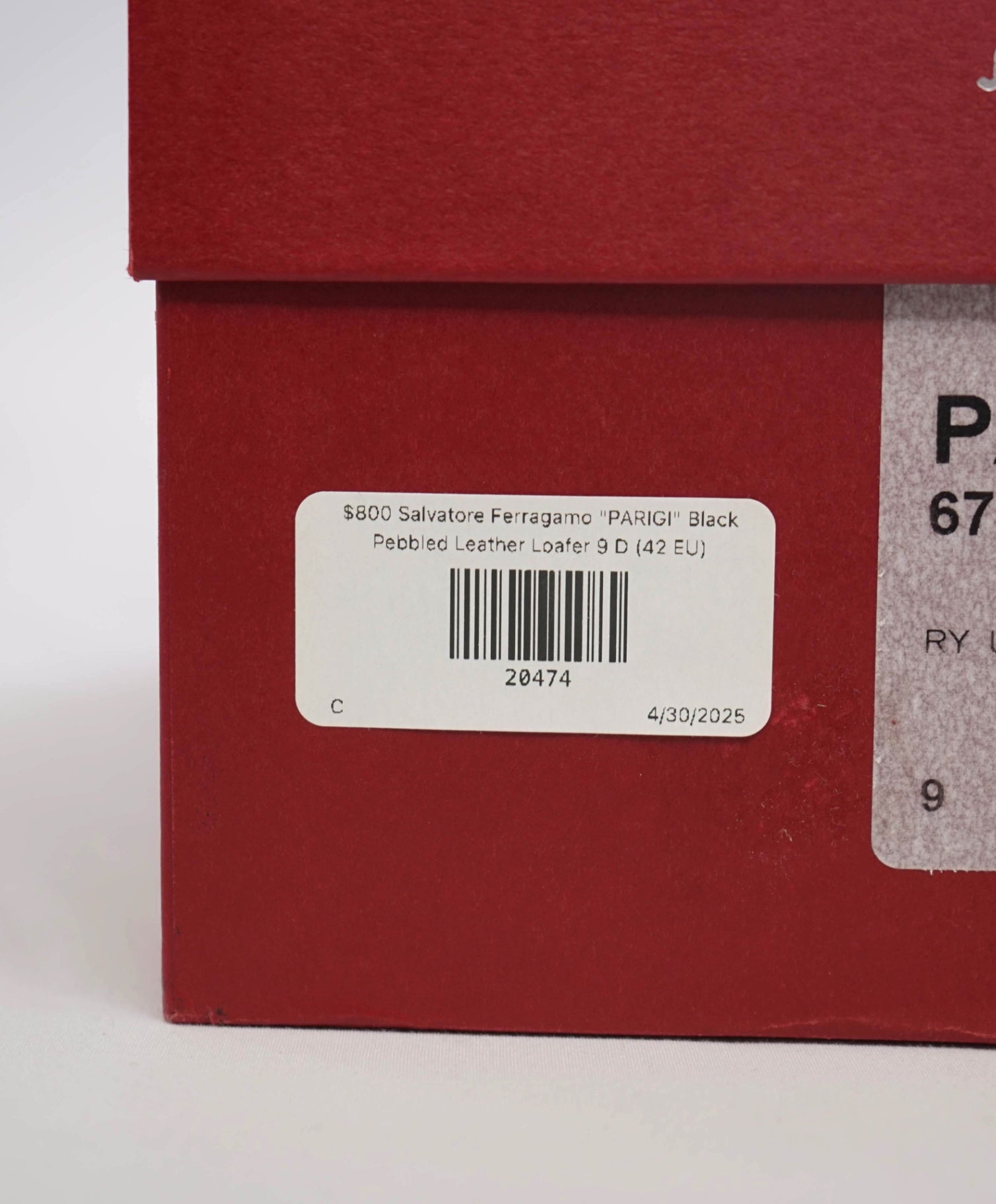 $800 FERRAGAMO "PARIGI" Black Pebbled Leather Loafer 9 D (42 EU)