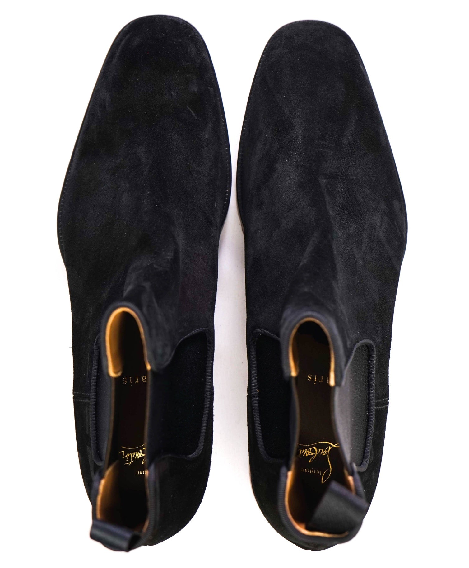 $1,300 CHRISTIAN LOUBOUTIN - *ALPINOSOL* Suede Lug Sole Boots US 12.5 (45.5EU)