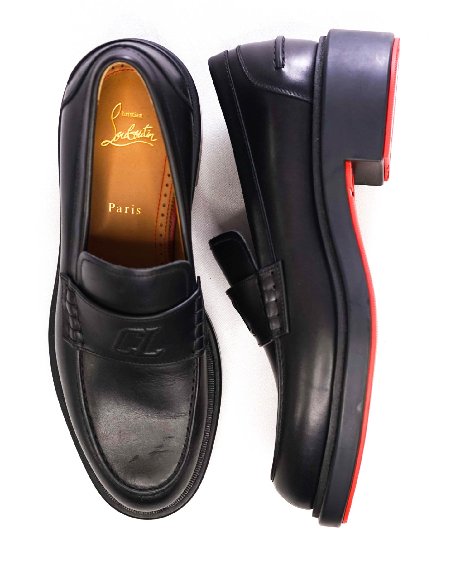 $1,095 Christian Louboutin "URBINO" Mock Braid Loafers US 8 (41EU)