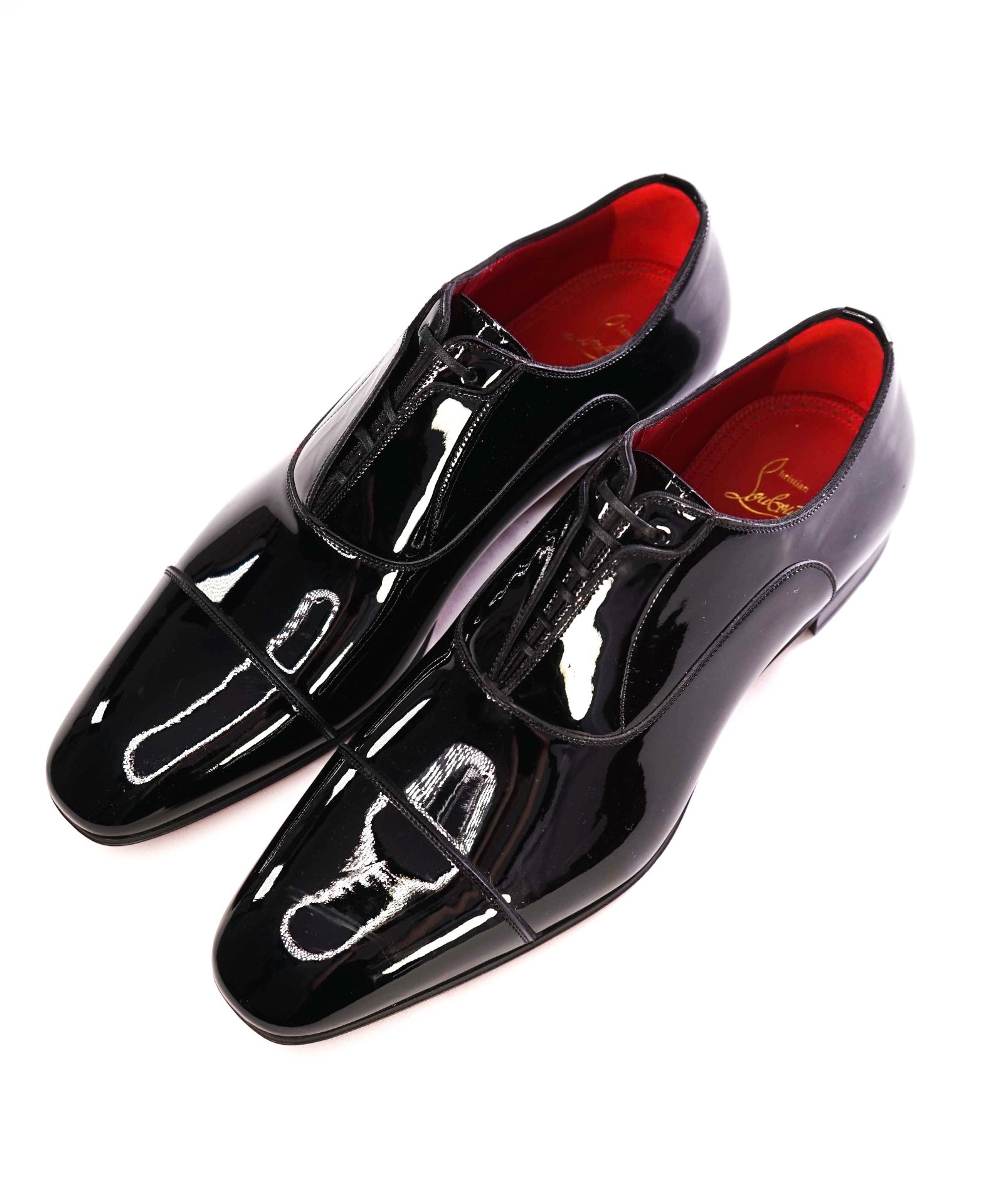 $1,100 Christian Louboutin Black "GREGHOST" Patent Oxfords US 11.5 (44.5EU)