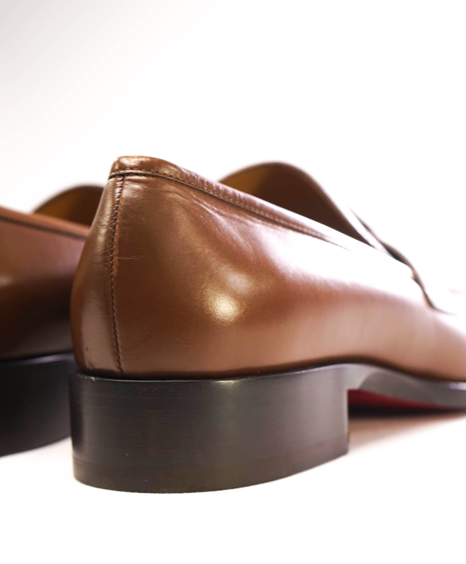 $1,100 CHRISTIAN LOUBOUTIN - *VARSIMOC* Brown Leather Loafers US 11 (44EU)