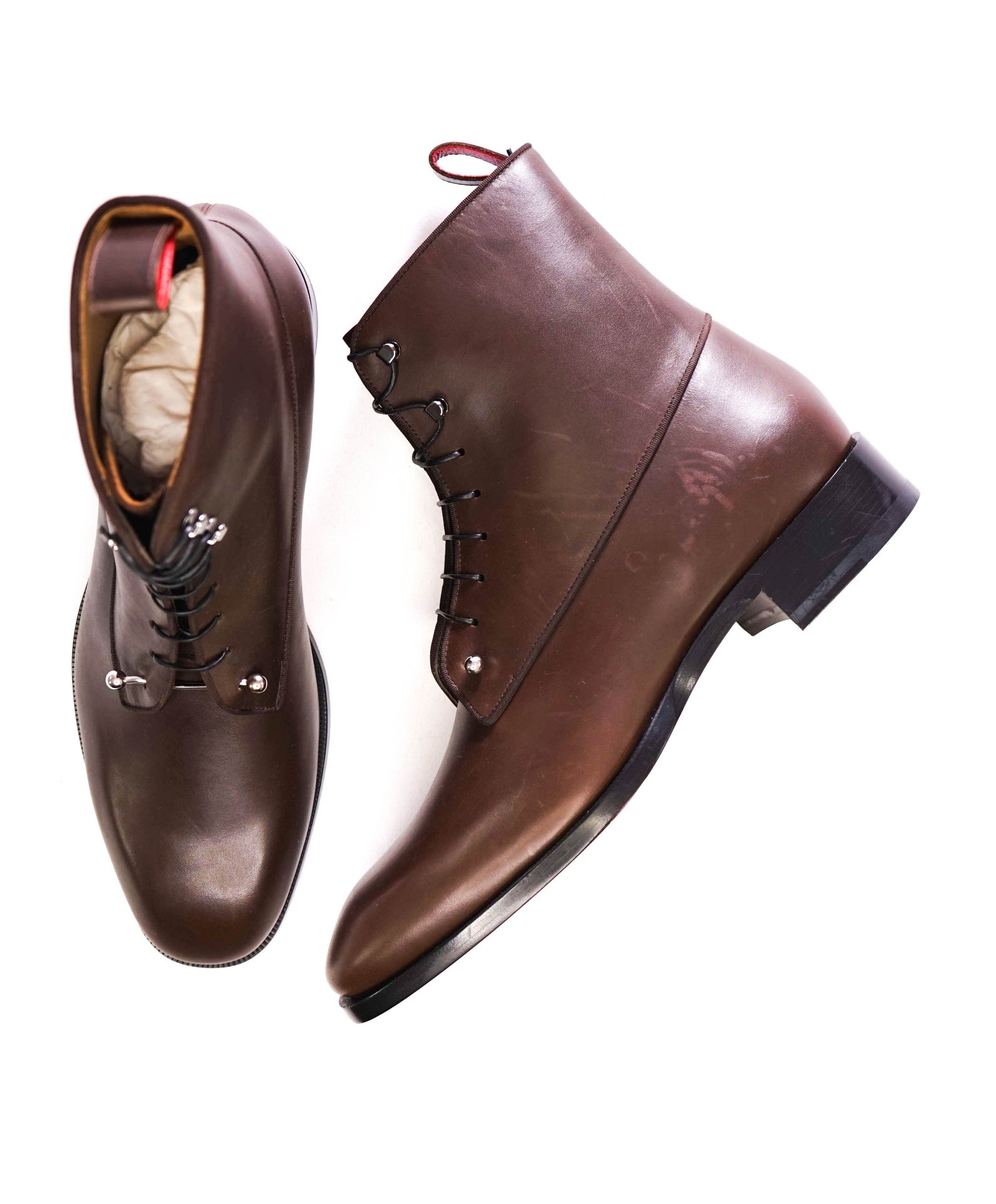 $1,445 Christian Louboutin "Chambeli" Brown Boots Leather US 10.5 (43.5EU)