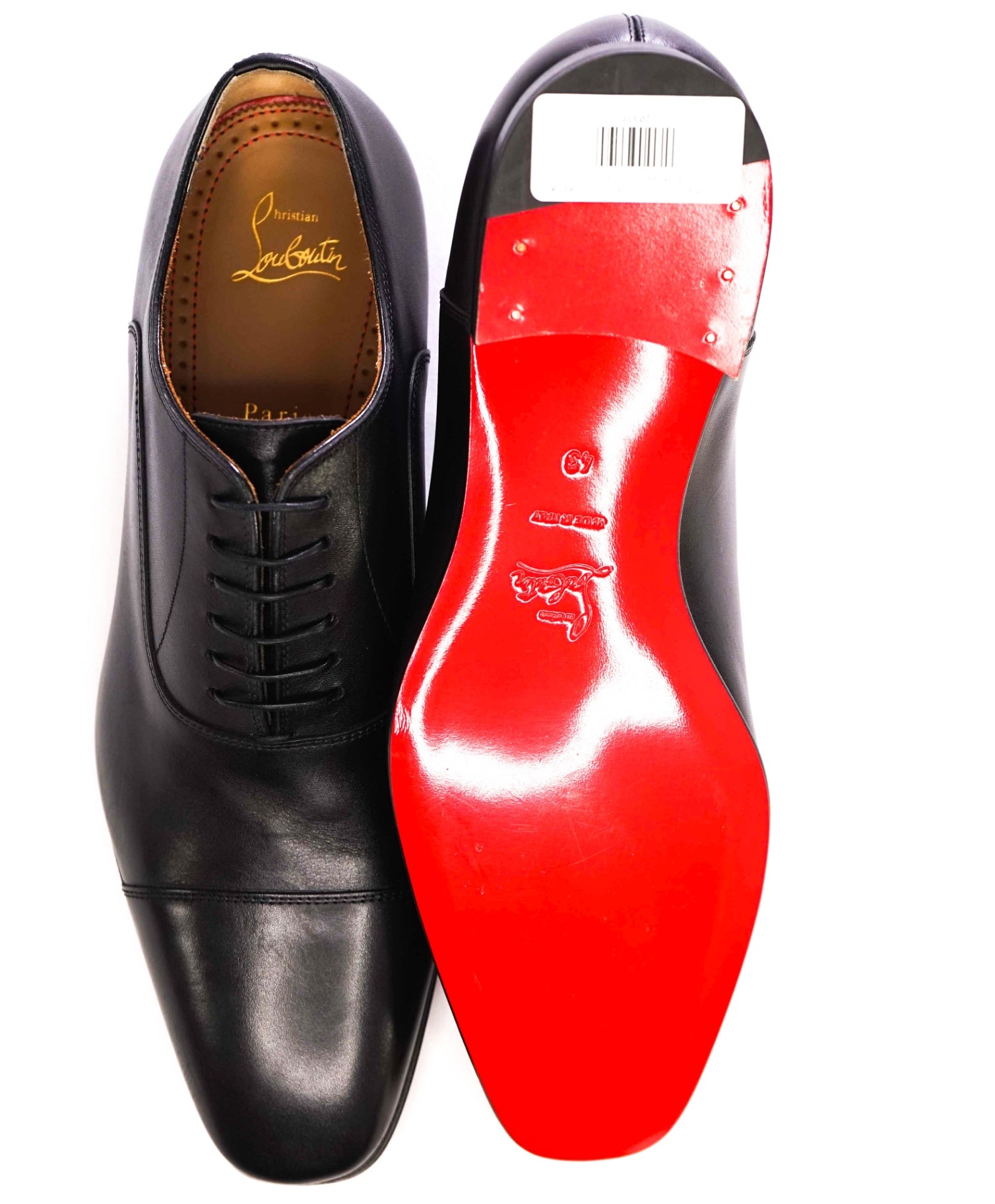 $1,050 CHRISTIAN LOUBOUTIN - *GREGGO* Black Oxfords US 10 (43EU)