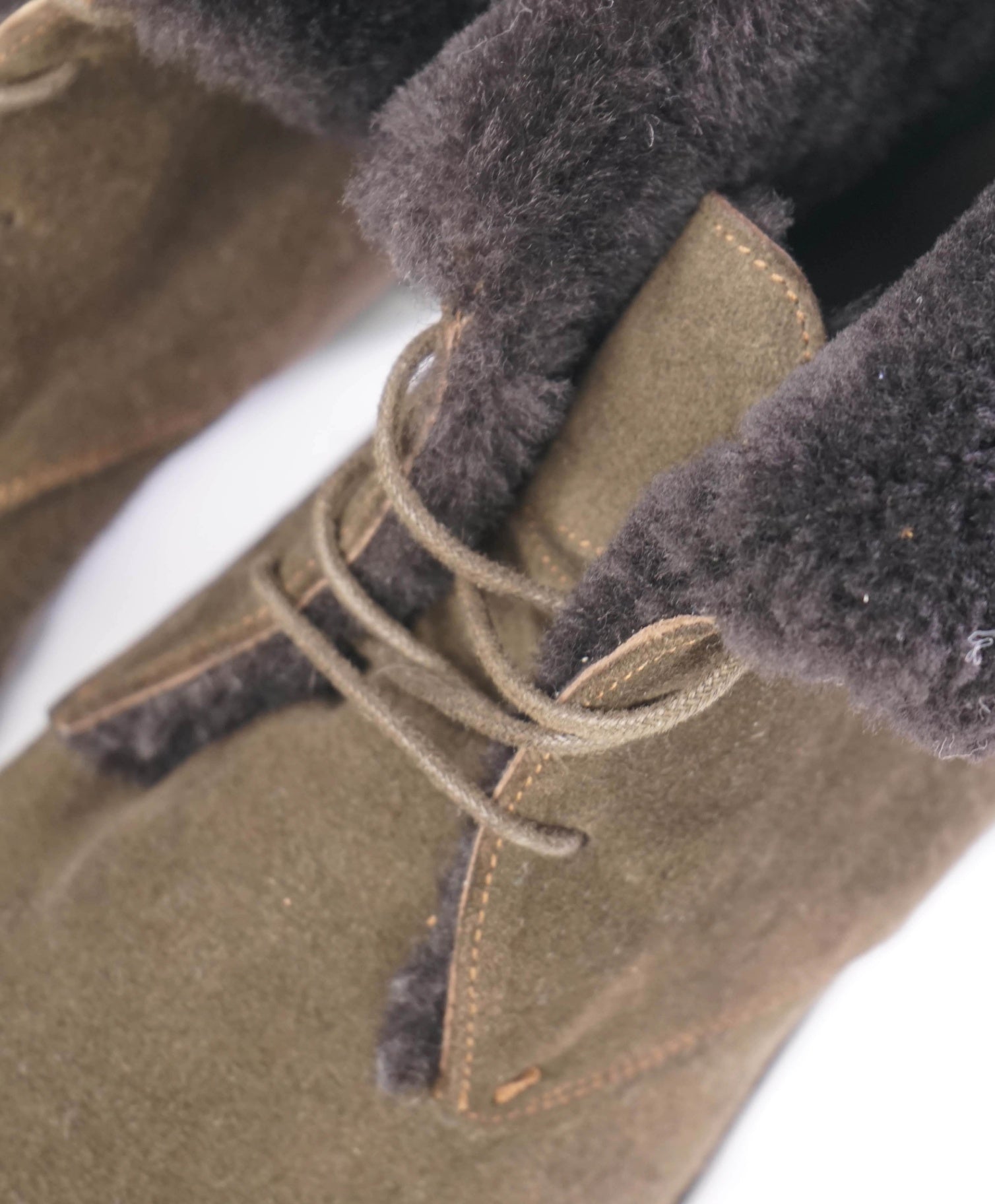 $1,295 Canali Brown SHEARLING LINED Ankle Boots 10US