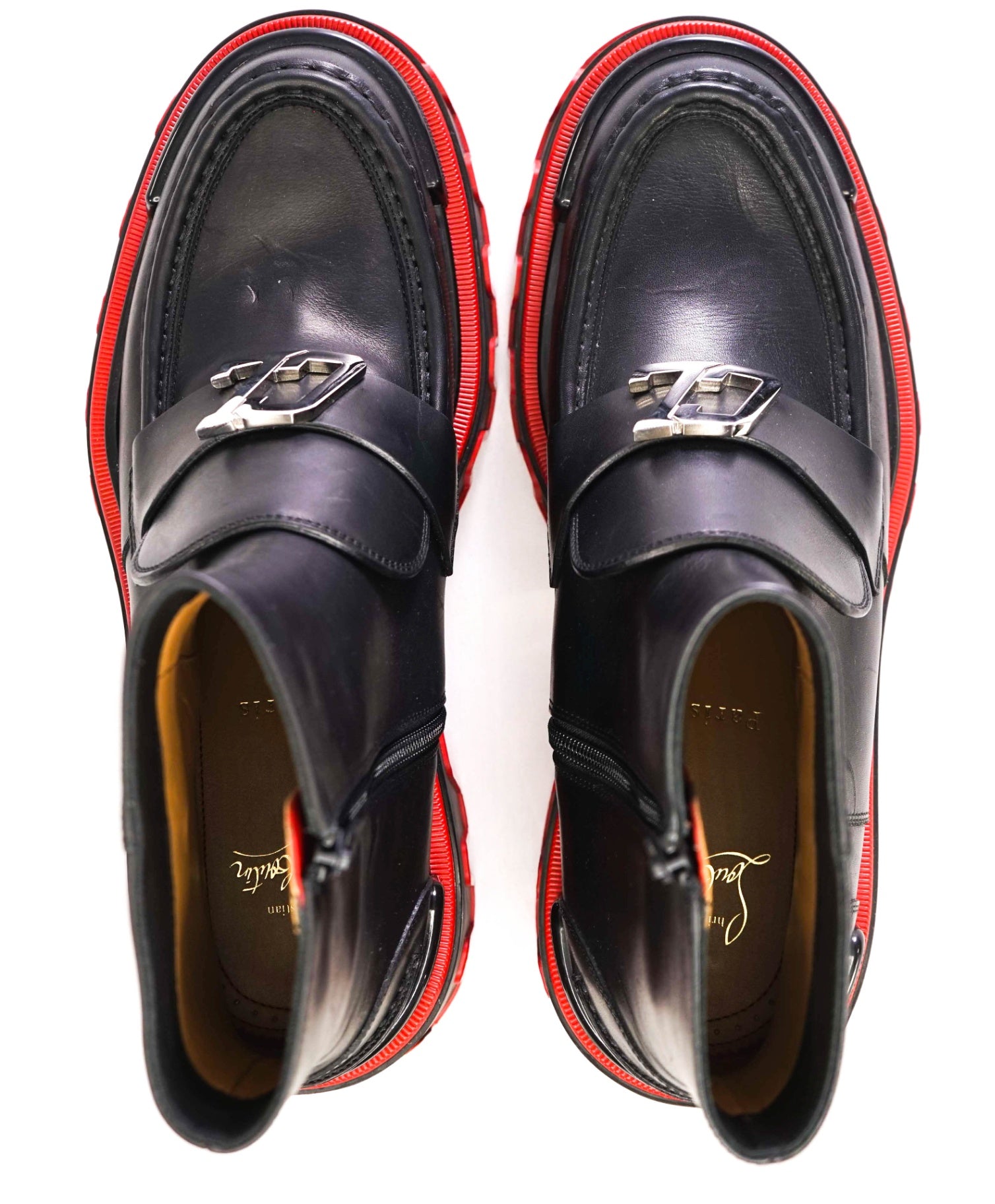 $1,445 Christian Louboutin DUNE Black Boots Leather US 9 (42EU)