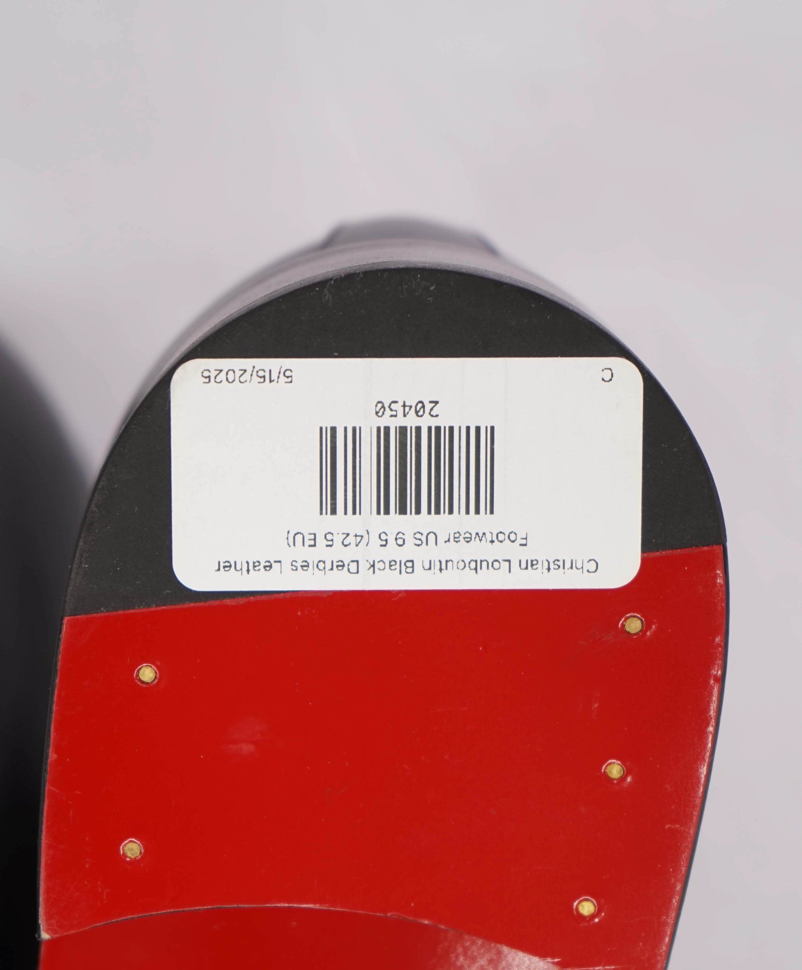 $1,250 Christian Louboutin "Chambeliss" Black Leather Oxfords US 9.5 (42.5 EU)