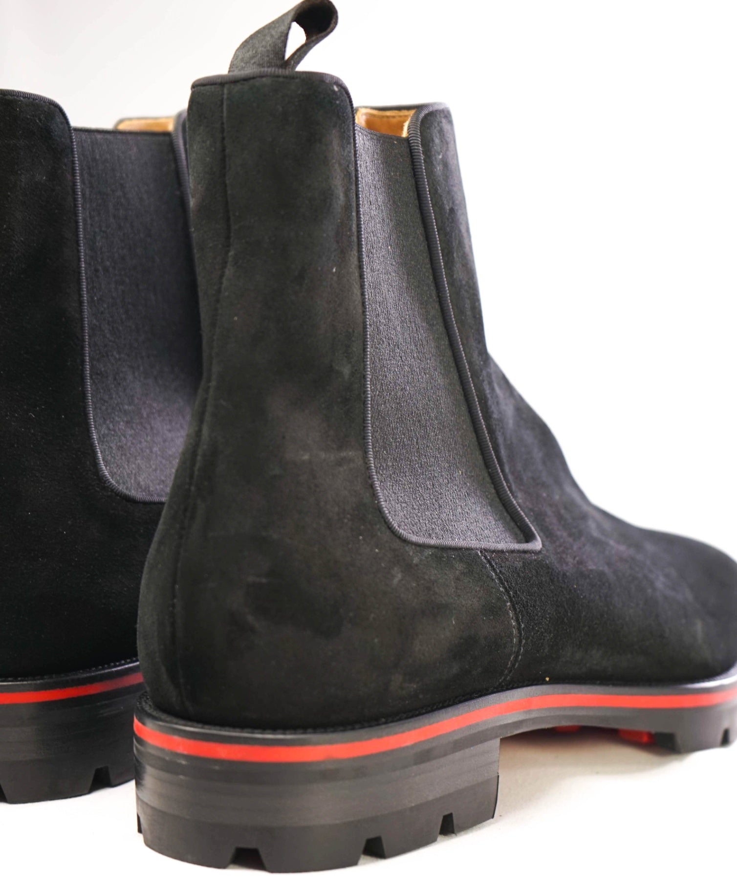 $1,300 CHRISTIAN LOUBOUTIN - *ALPINOSOL* Suede Lug Sole Boots US 12.5 (45.5EU)