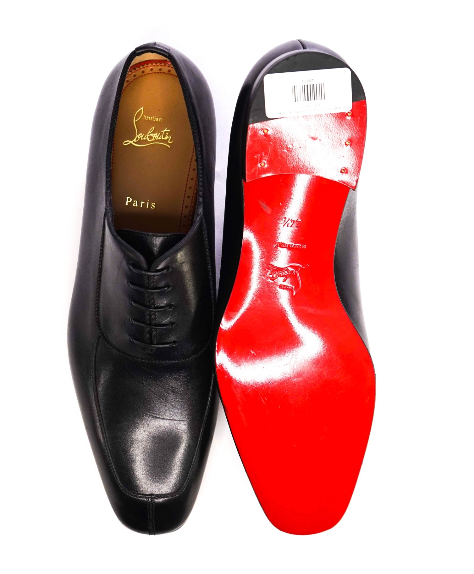 $1,250 CHRISTIAN LOUBOUTIN - *LAFITOCH* Black Lthr Oxfords US 11.5 (44.5EU)
