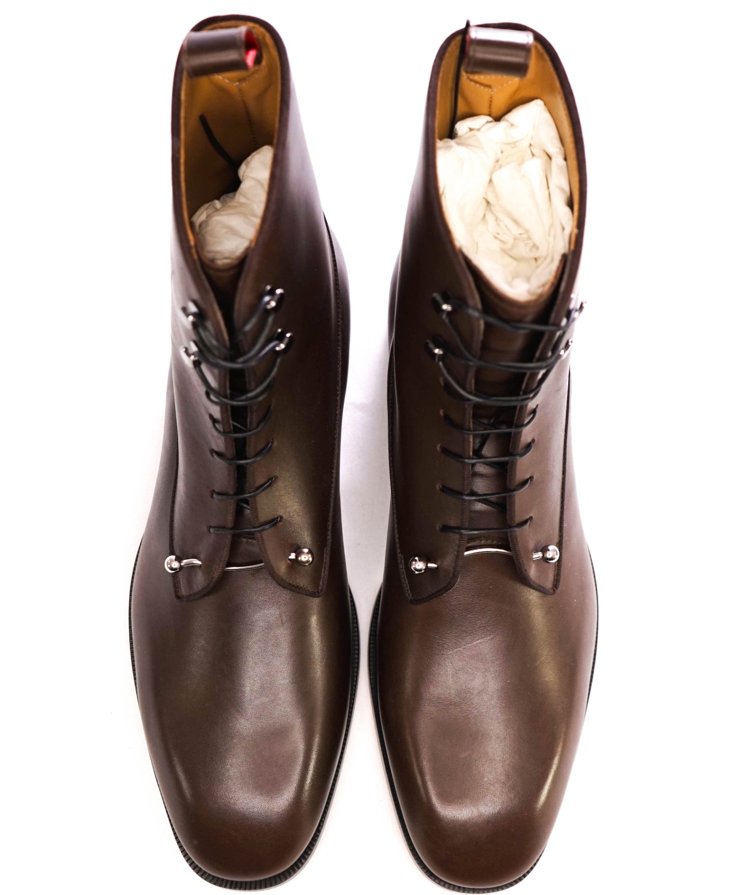 $1,445 Christian Louboutin "Chambeli" Brown Boots Leather US 10.5 (43.5EU)
