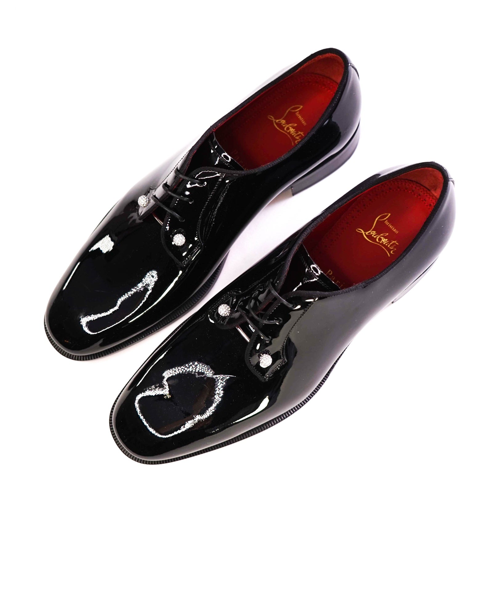 $1,295 Christian Louboutin "Chambeliss Night Strass" Patent Oxfords US 8 (41EU)