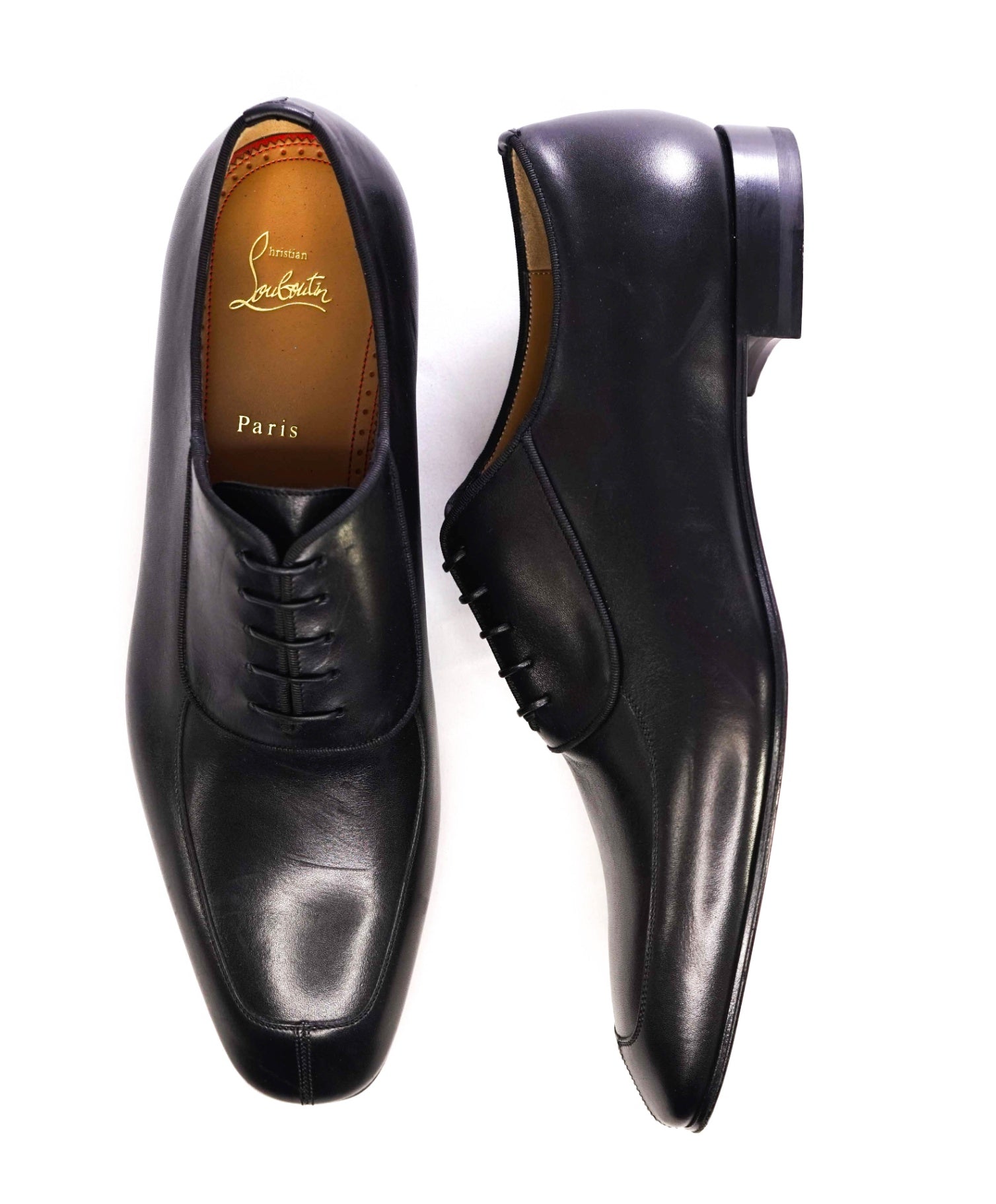 $1,250 CHRISTIAN LOUBOUTIN - *LAFITOCH* Black Lthr Oxfords US 11.5 (44.5EU)