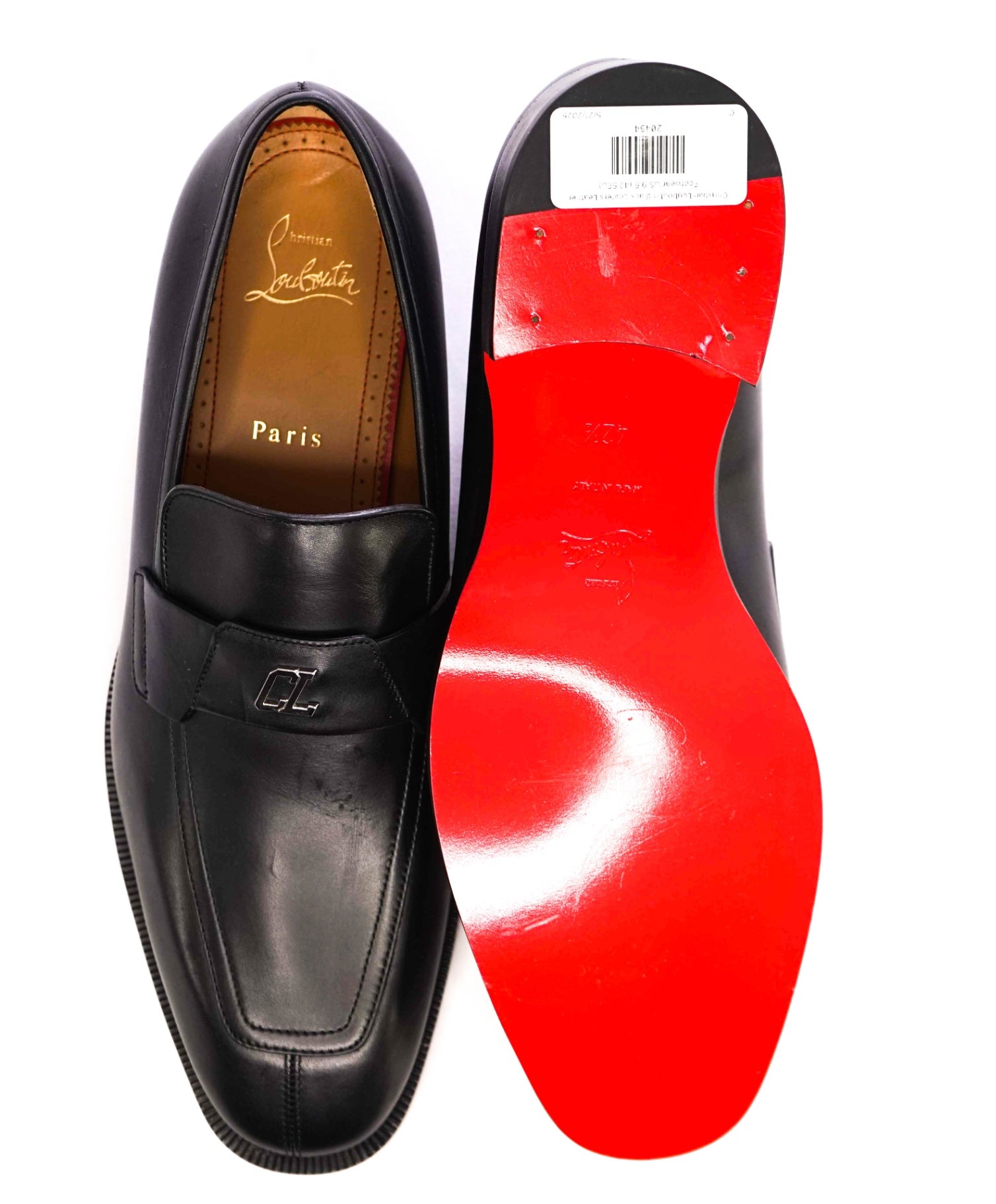 $1,100 CHRISTIAN LOUBOUTIN - *VARSIMOC* Black Leather Loafers US 9.5 (42.5EU)