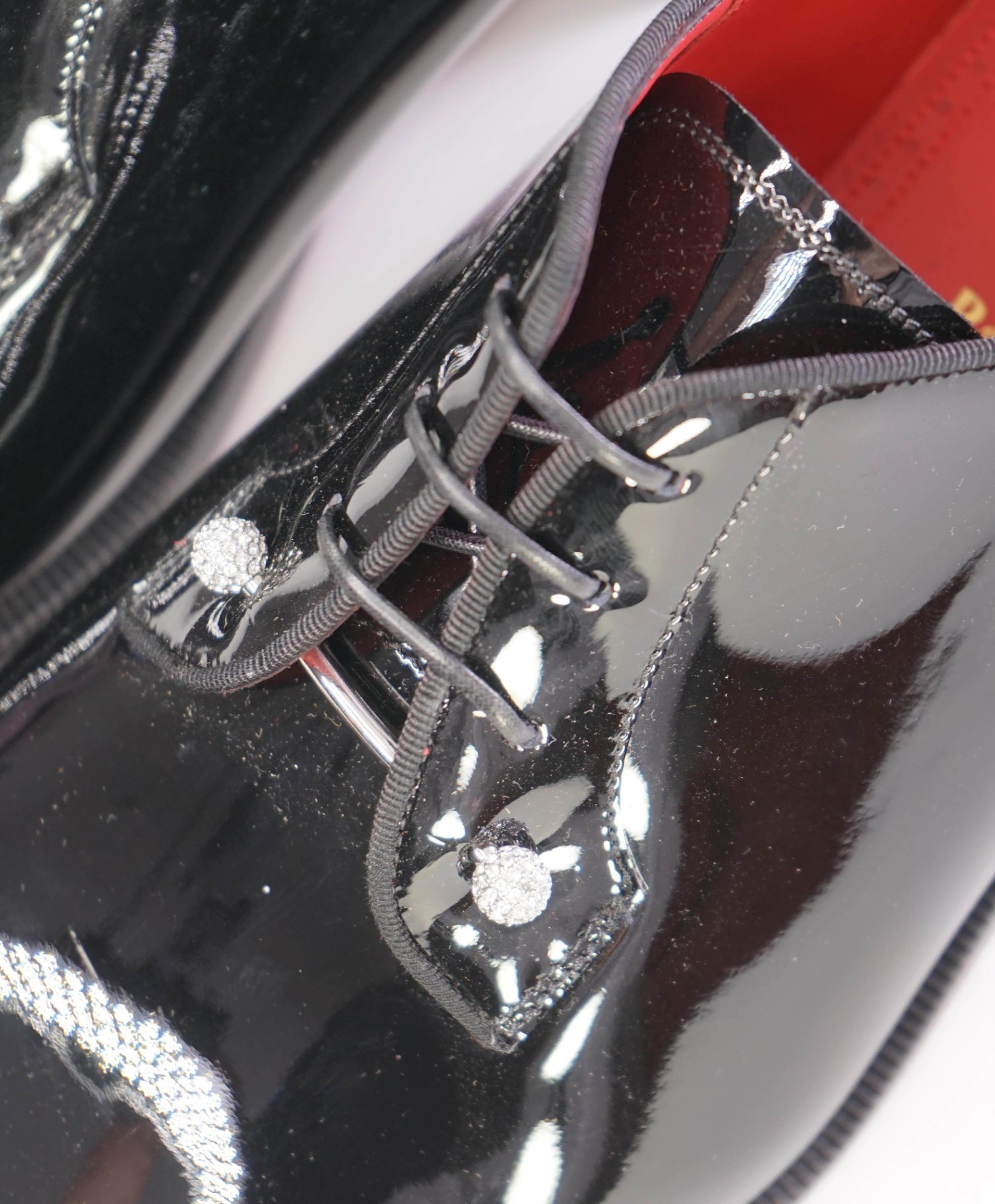 $1,295 Christian Louboutin "Chambeliss Night Strass" Patent Oxfords US 12 (45EU)