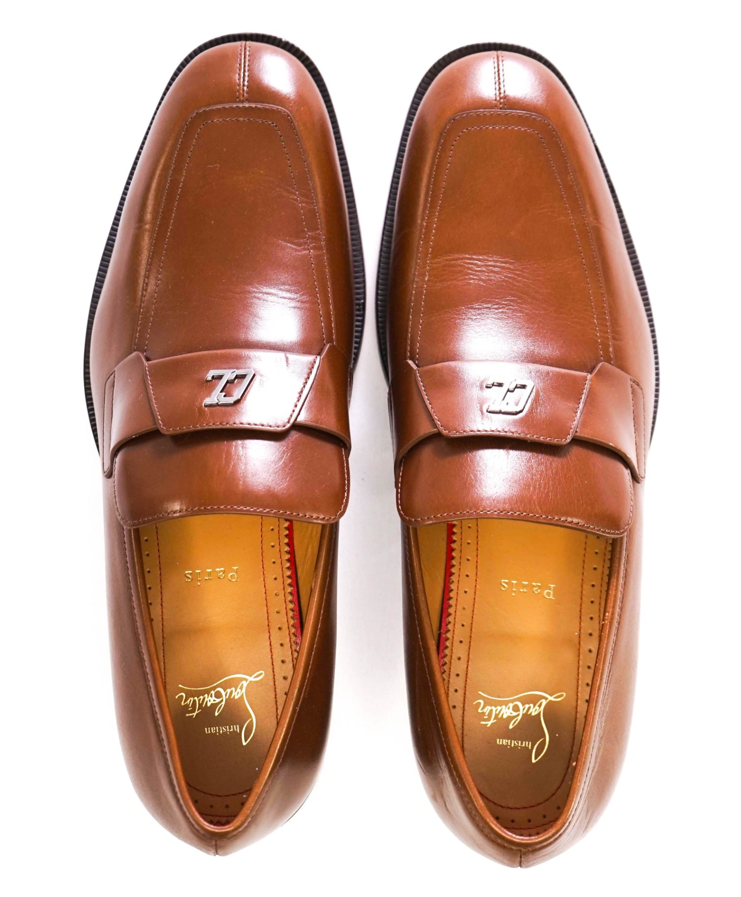 $1,100 CHRISTIAN LOUBOUTIN - *VARSIMOC* Brown Leather Loafers US 9 (42EU)