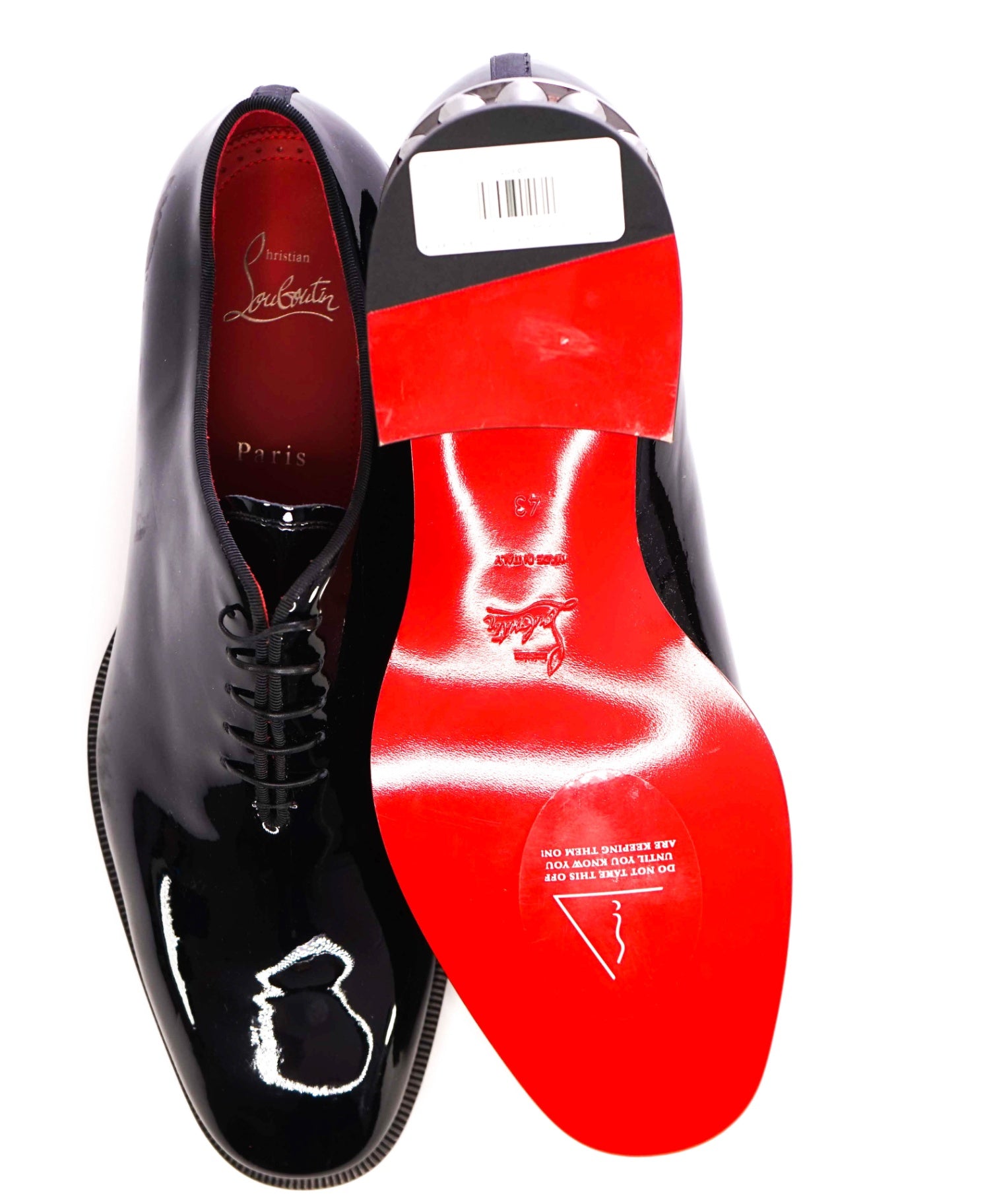 $1,295 CHRISTIAN LOUBOUTIN - *CORTEO* Black Oxfords US 10 (43EU)
