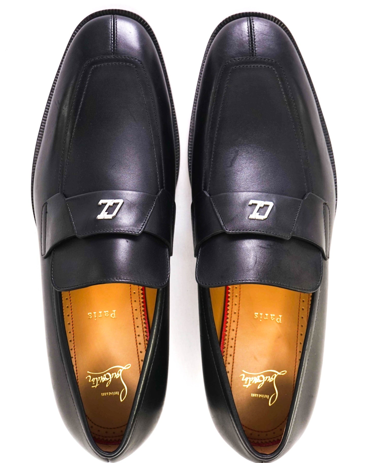 $1,100 CHRISTIAN LOUBOUTIN - *VARSIMOC* Black Leather Loafers US 11 (44EU)