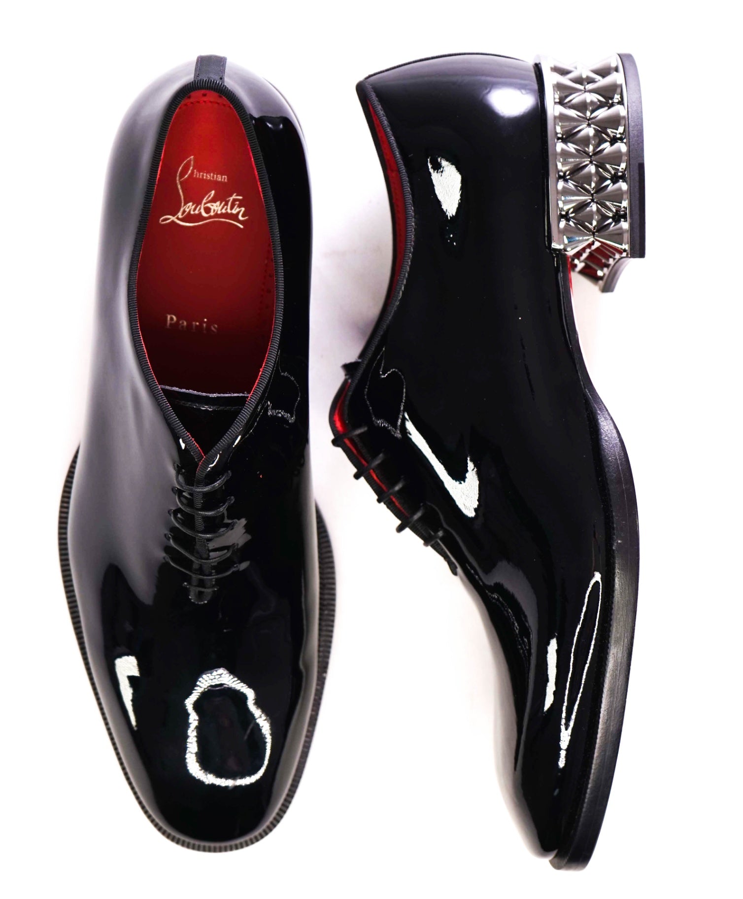 $1,295 CHRISTIAN LOUBOUTIN - *CORTEO* Black Oxfords US 9.5 (42.5EU)