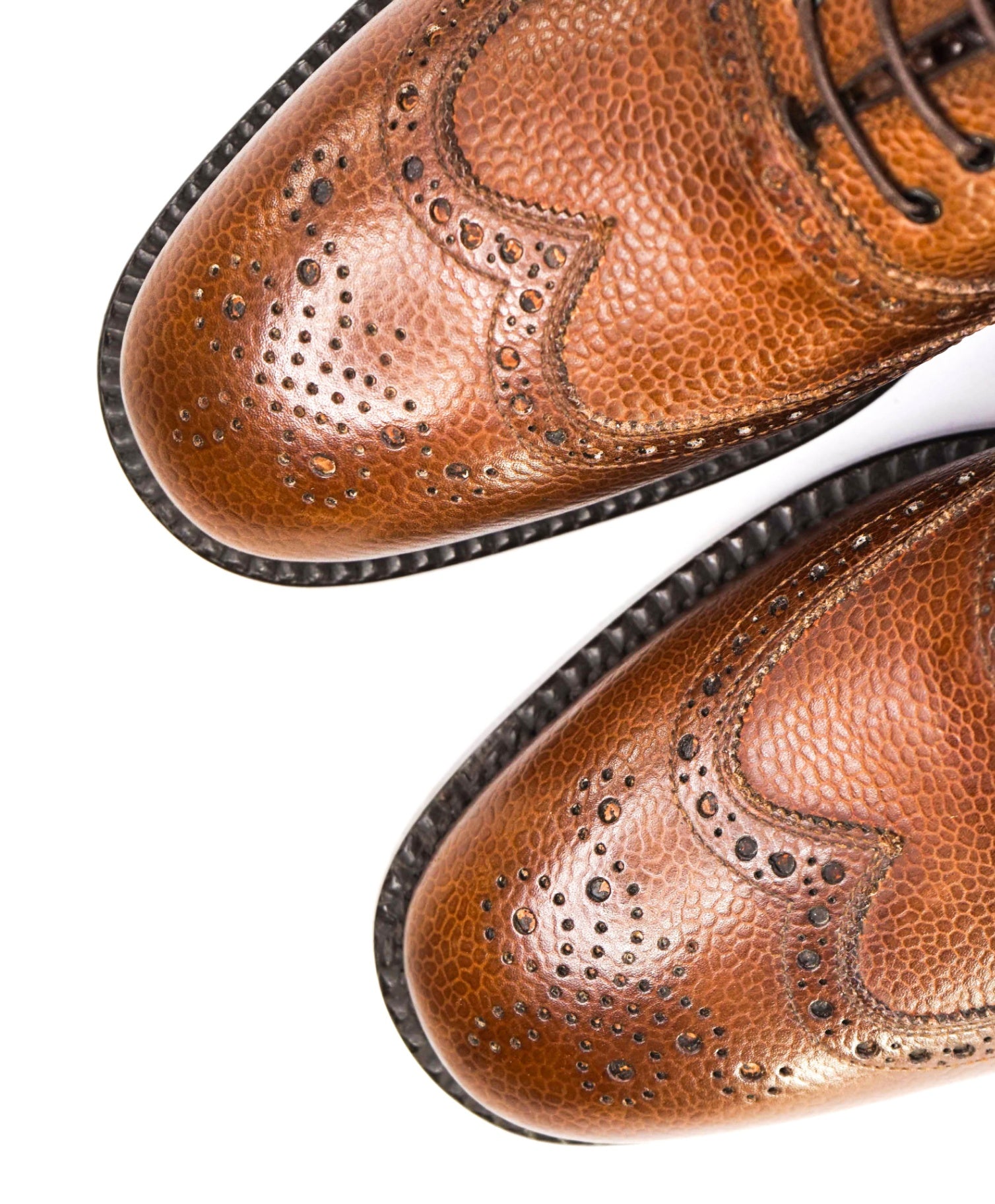 $850 Sutor Mantellassi Brown Pebbled Oxfords Leather Footwear 9