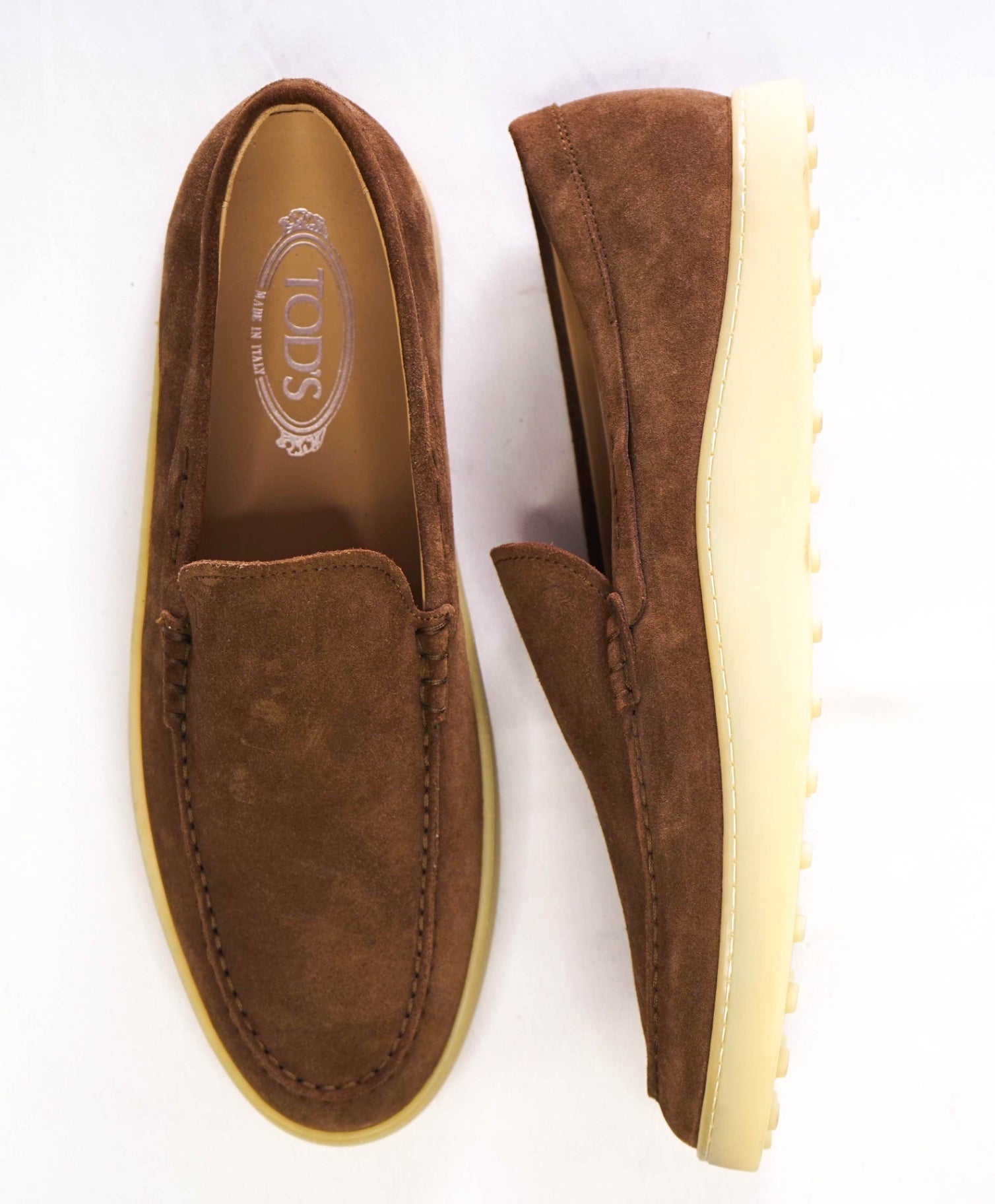 $750 Tod's "SUMMER WALK" Tobacco Suede Footwear US 11 (UK10)