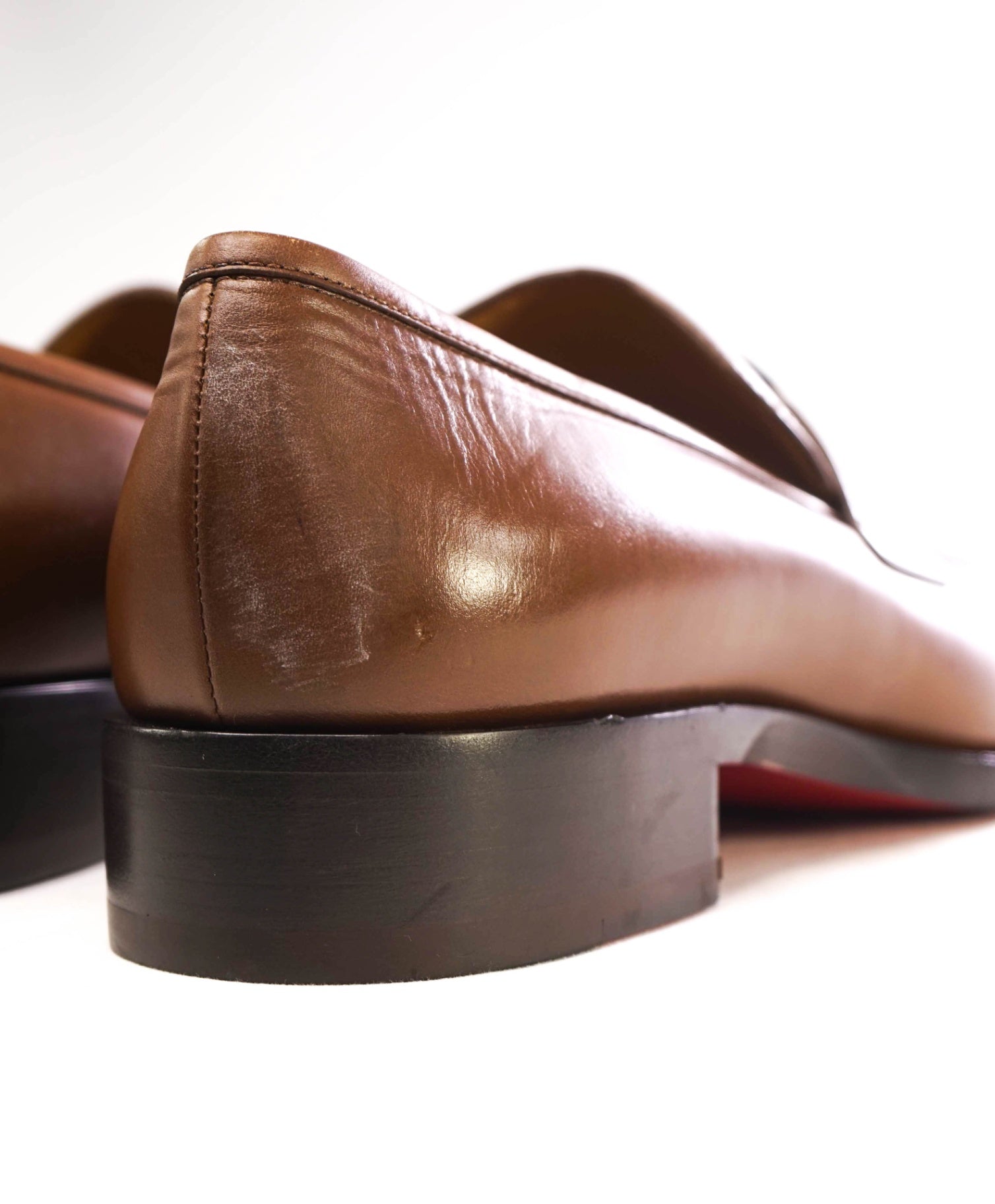 $1,100 CHRISTIAN LOUBOUTIN - *VARSIMOC* Brown Leather Loafers US 11 (44EU)