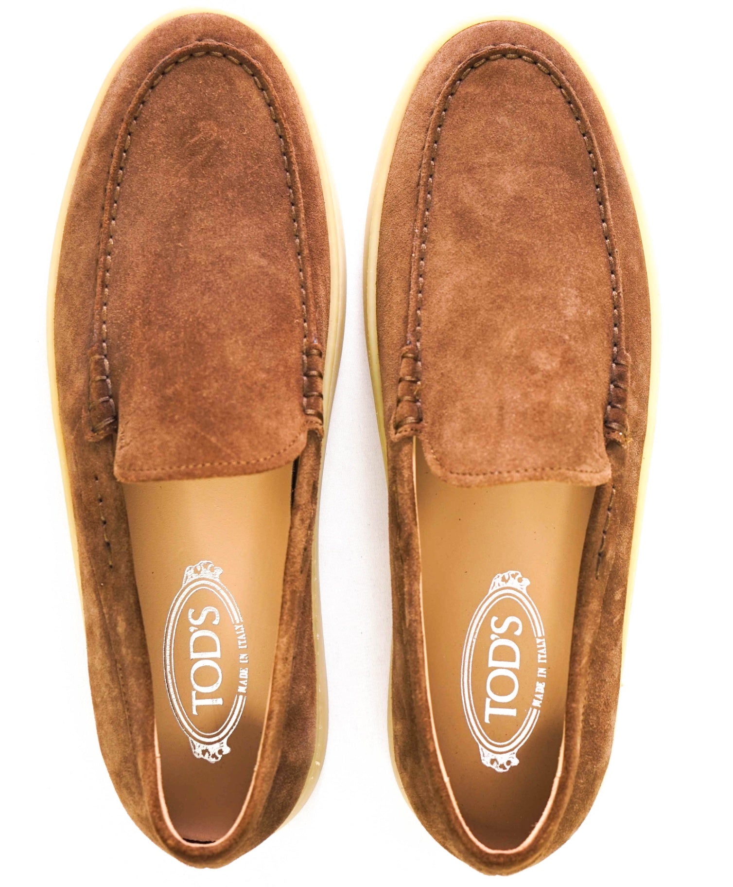 $750 Tod's "SUMMER WALK" Tobacco Suede Footwear US 11 (UK10)