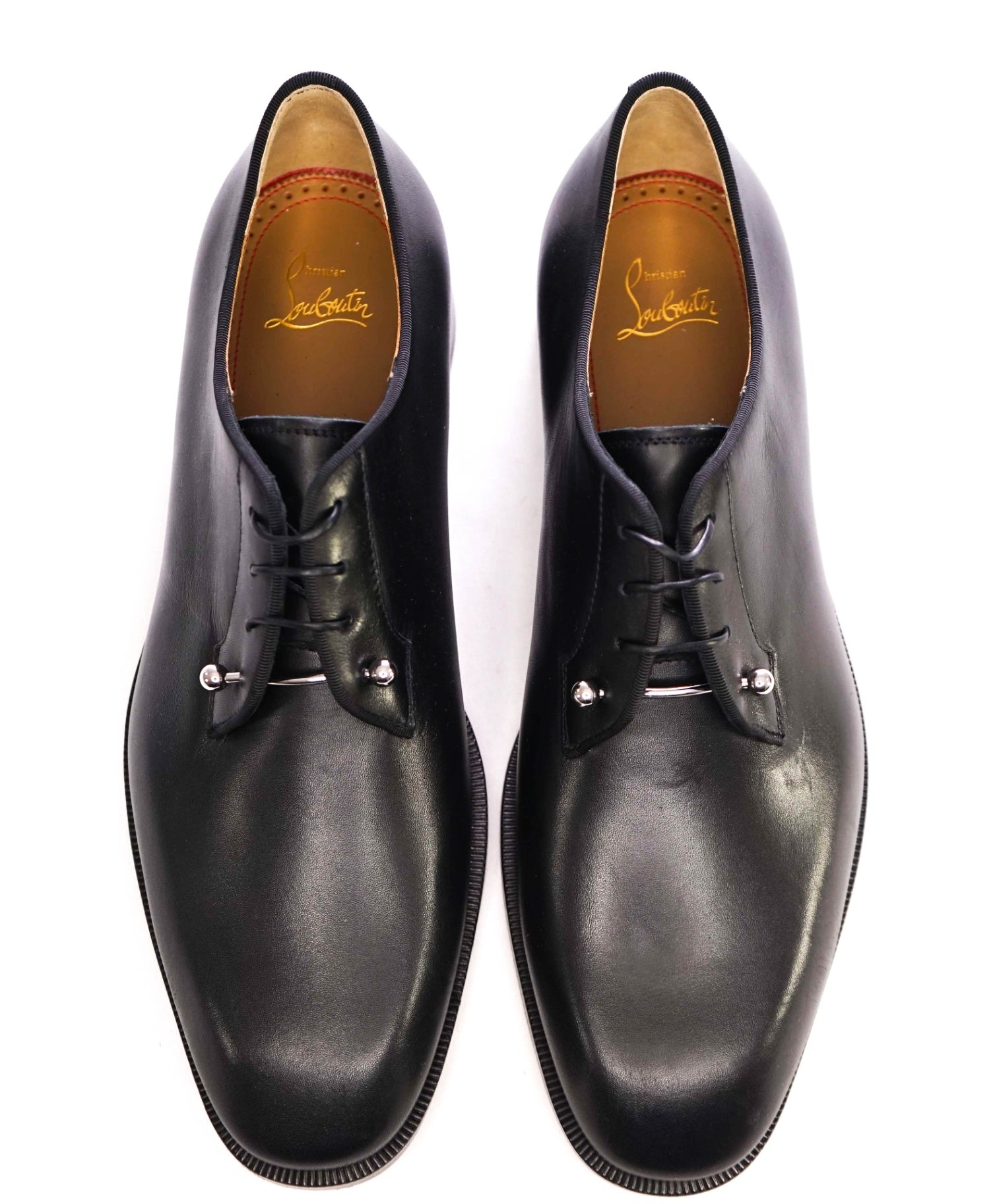$1,250 Christian Louboutin "Chambeliss" Black Leather Oxfords US 10 (43EU)