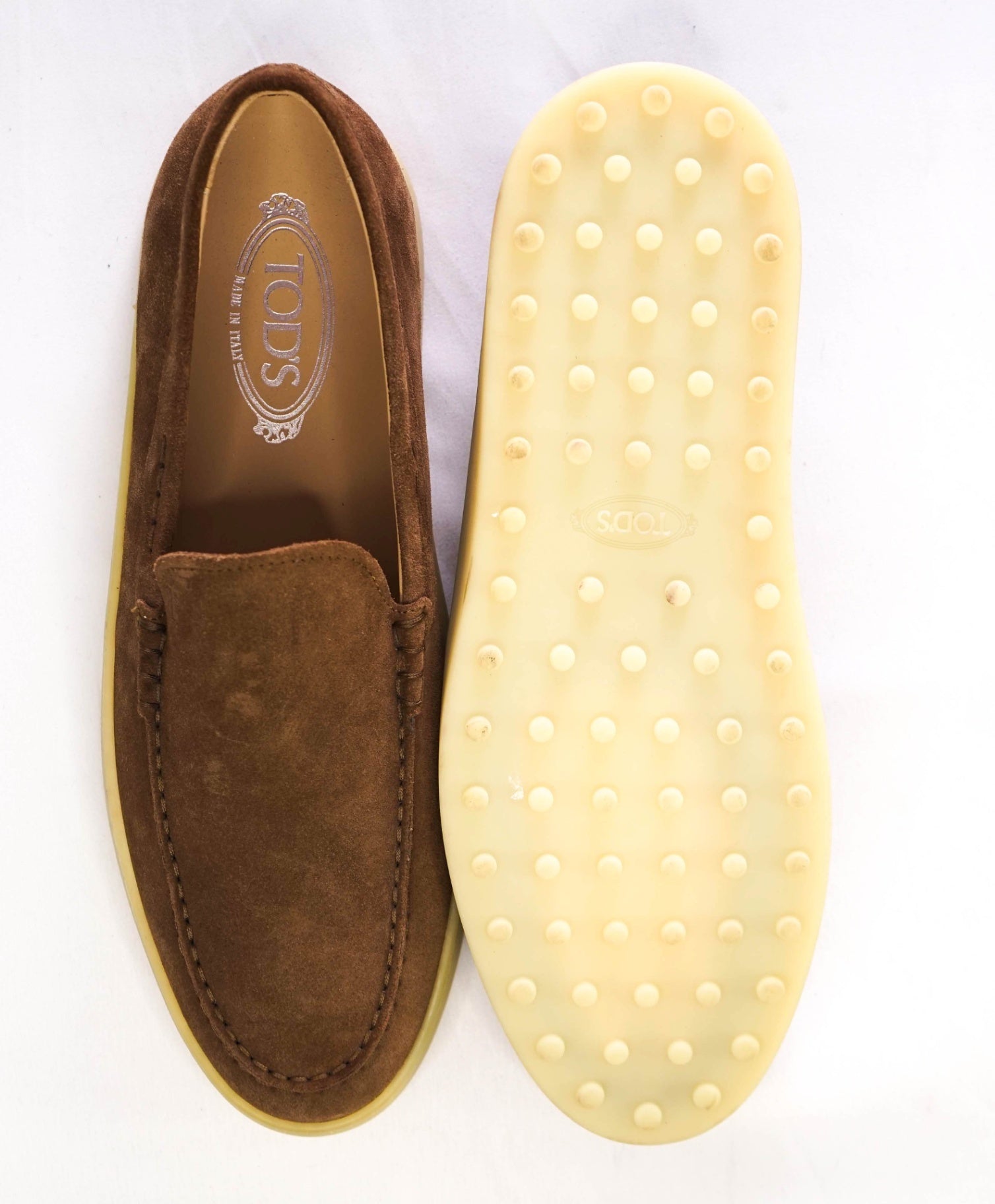 $750 Tod's "SUMMER WALK" Tobacco Suede Footwear US 11 (UK10)