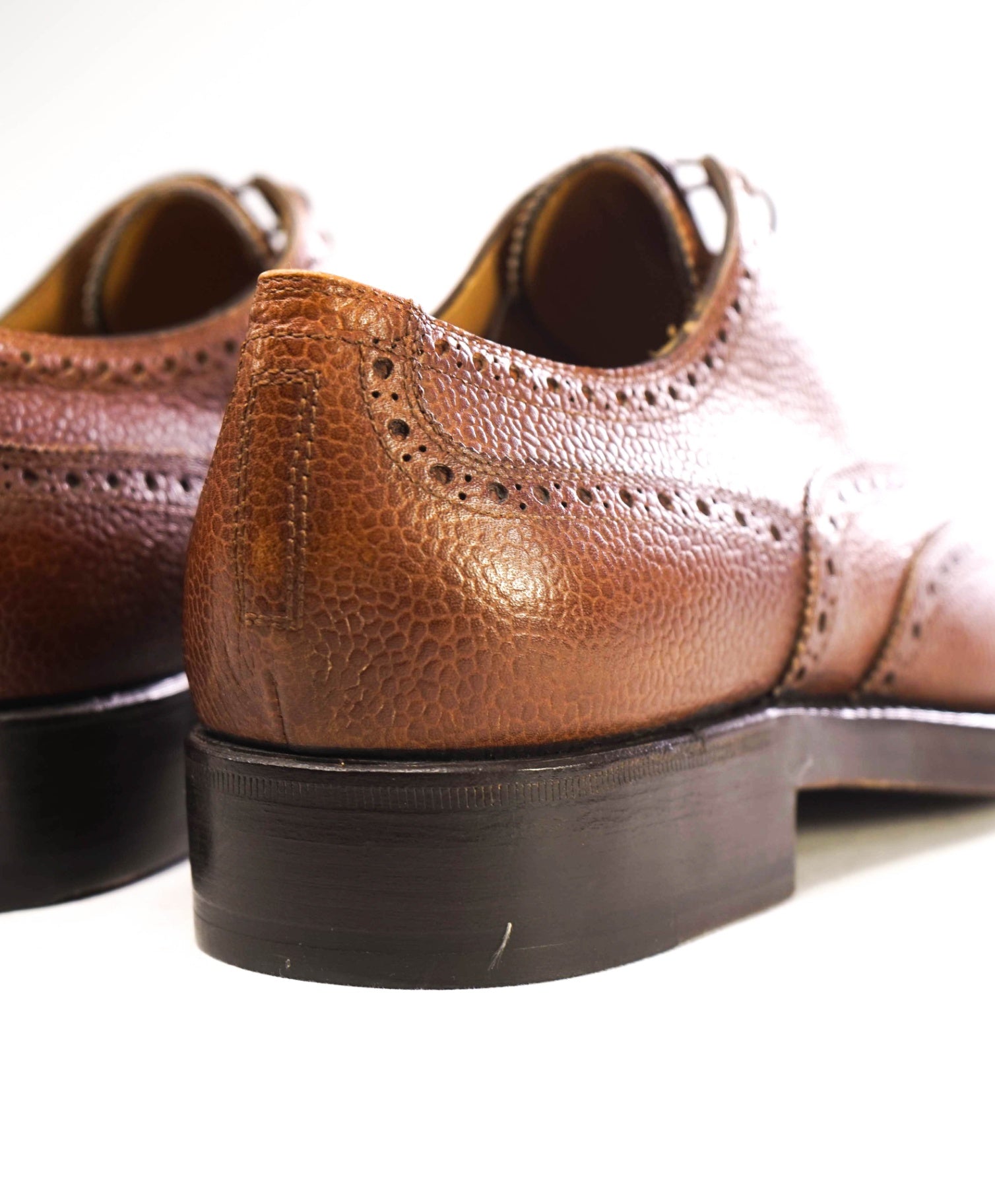 $850 Sutor Mantellassi Brown Pebbled Oxfords Leather Footwear 9