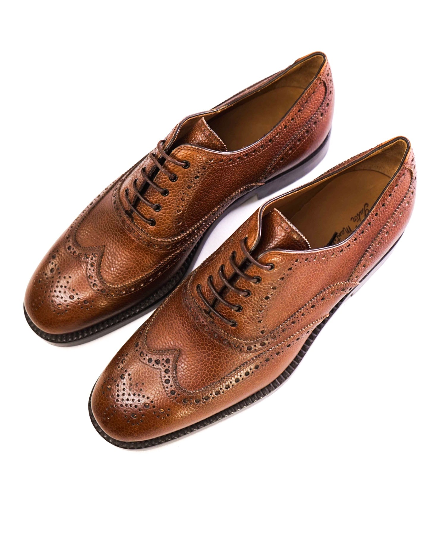 $850 Sutor Mantellassi Brown Pebbled Oxfords Leather Footwear 9