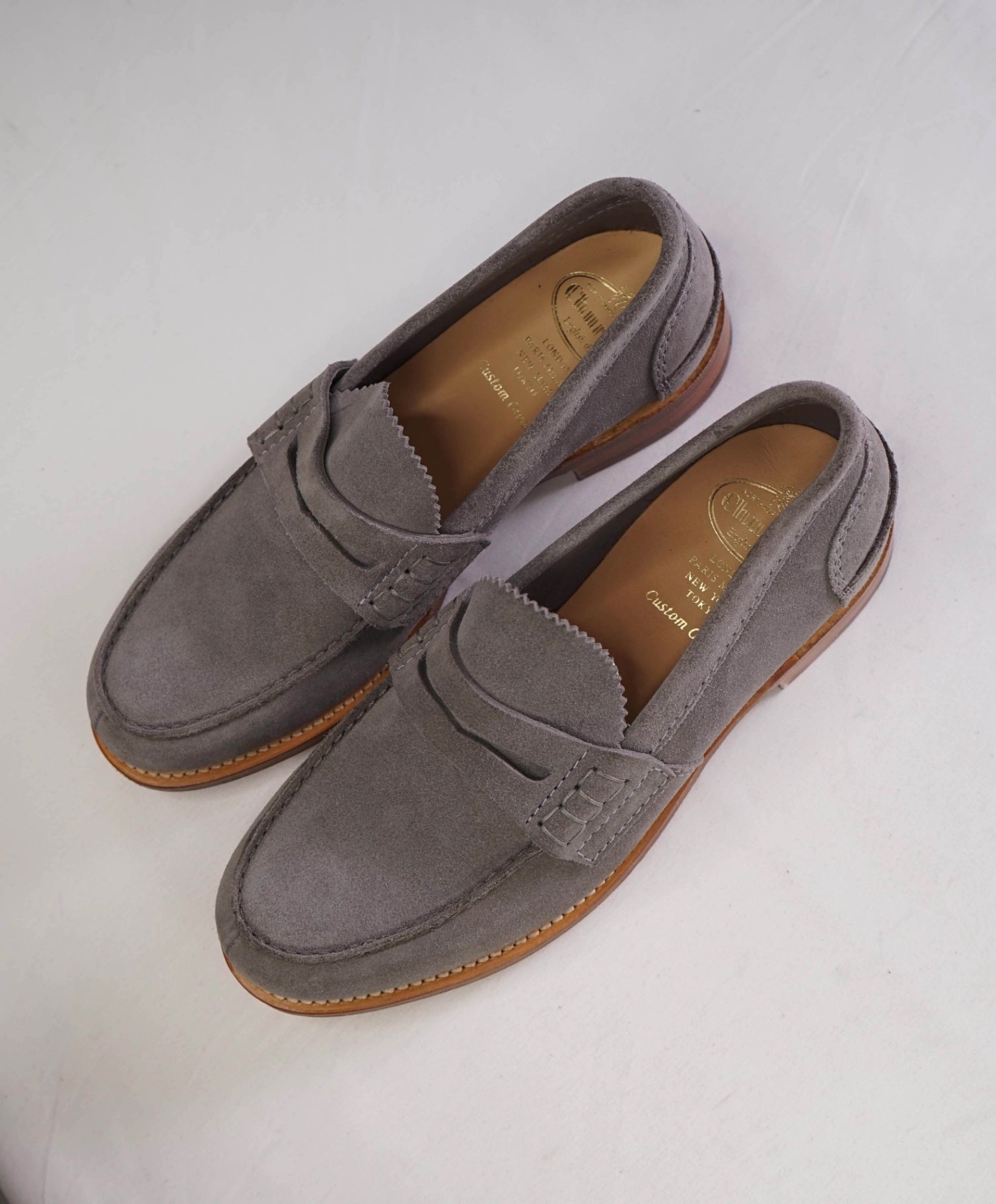 $1,100 Church's Grey Pembrey Penny Loafers Suede US 9 (8UK)