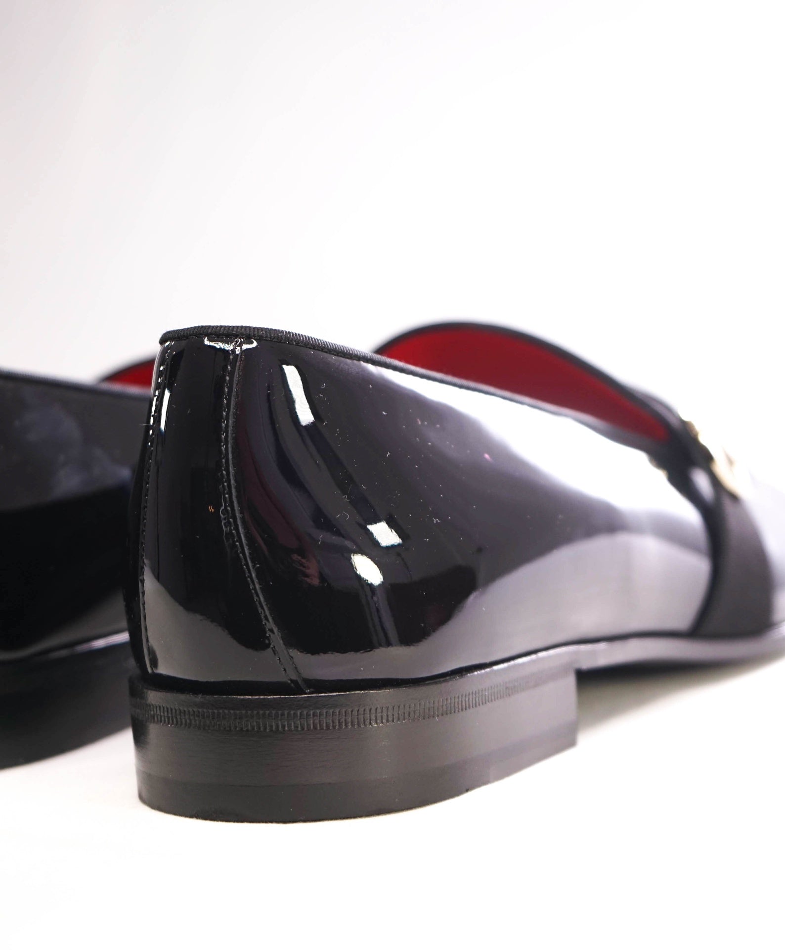 $1,050 Ferragamo Black Loafers Patent Leather Loafers 12 EE