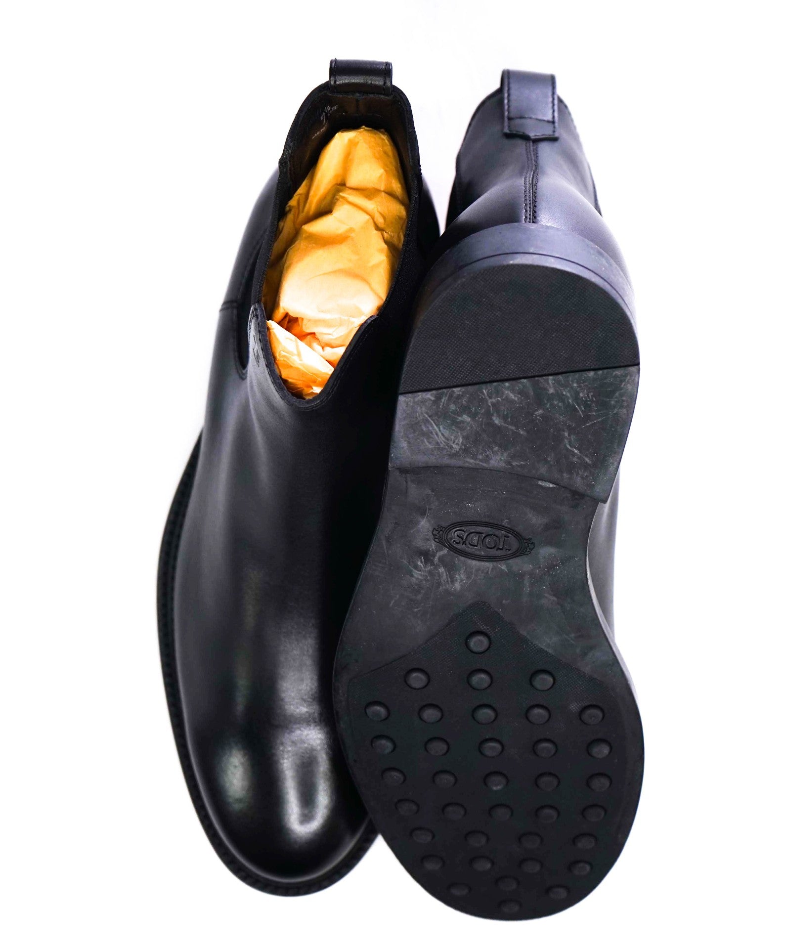 $825 Tod's Black Ankle Boots Leather US 8.5 (7.5UK)