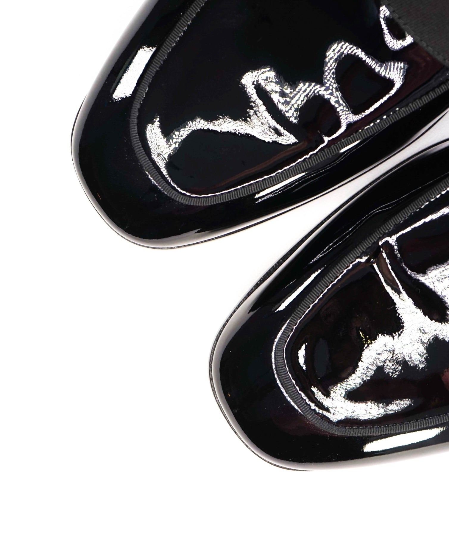 $1,050 Ferragamo Black Loafers Patent Leather Loafers 12 EE