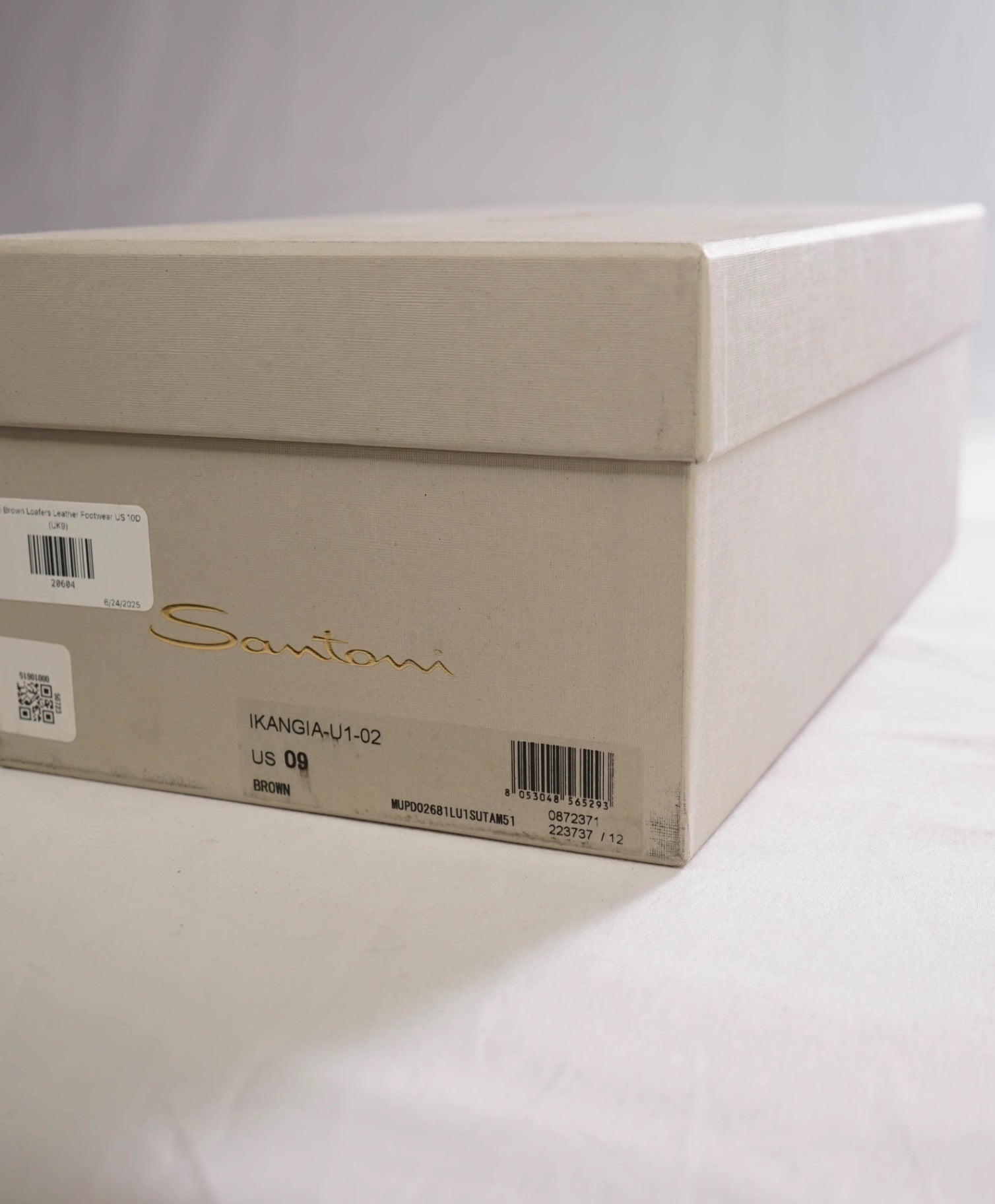 $750 Santoni "POSITANO" Brown Leather Penny Loafers US 9 D