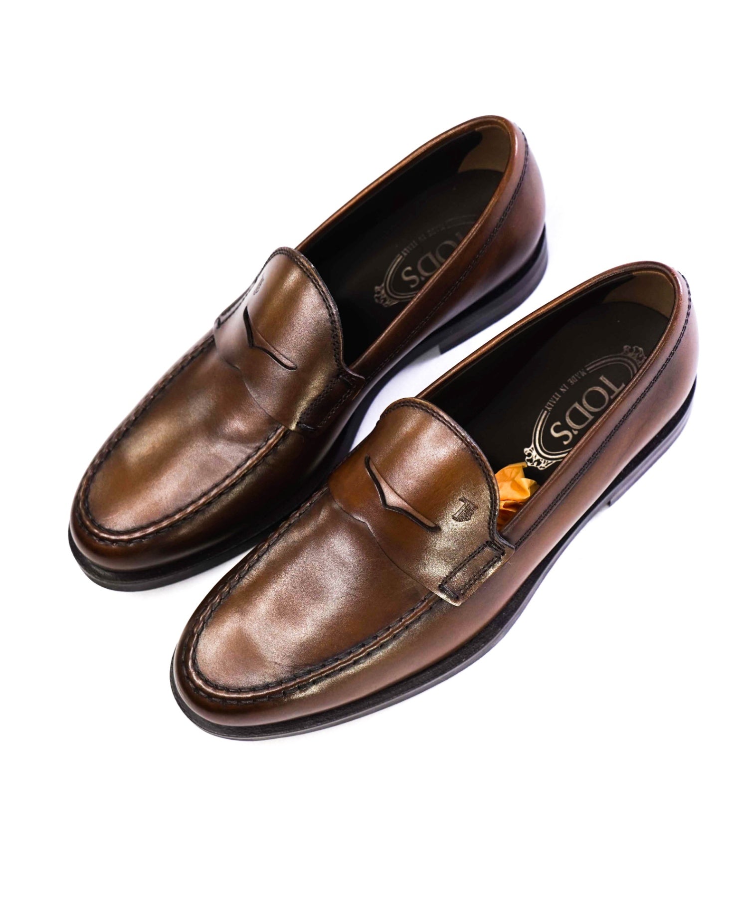 $825 TOD’S - “Boston” Brown Leather Penny Loafers - US 7.5 (6.5UK)